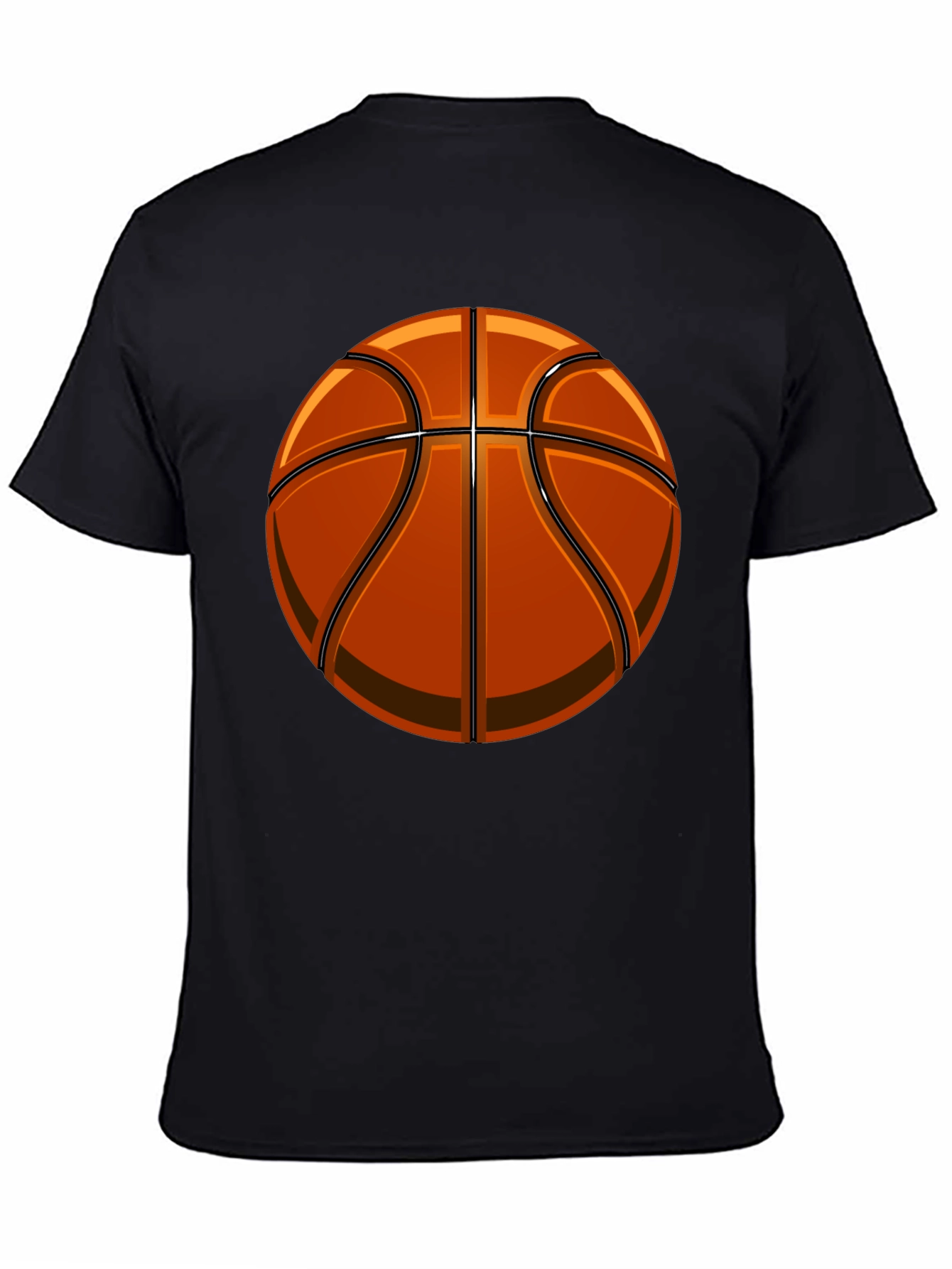 Basketball Graphic Tee - Black Cotton Comfort