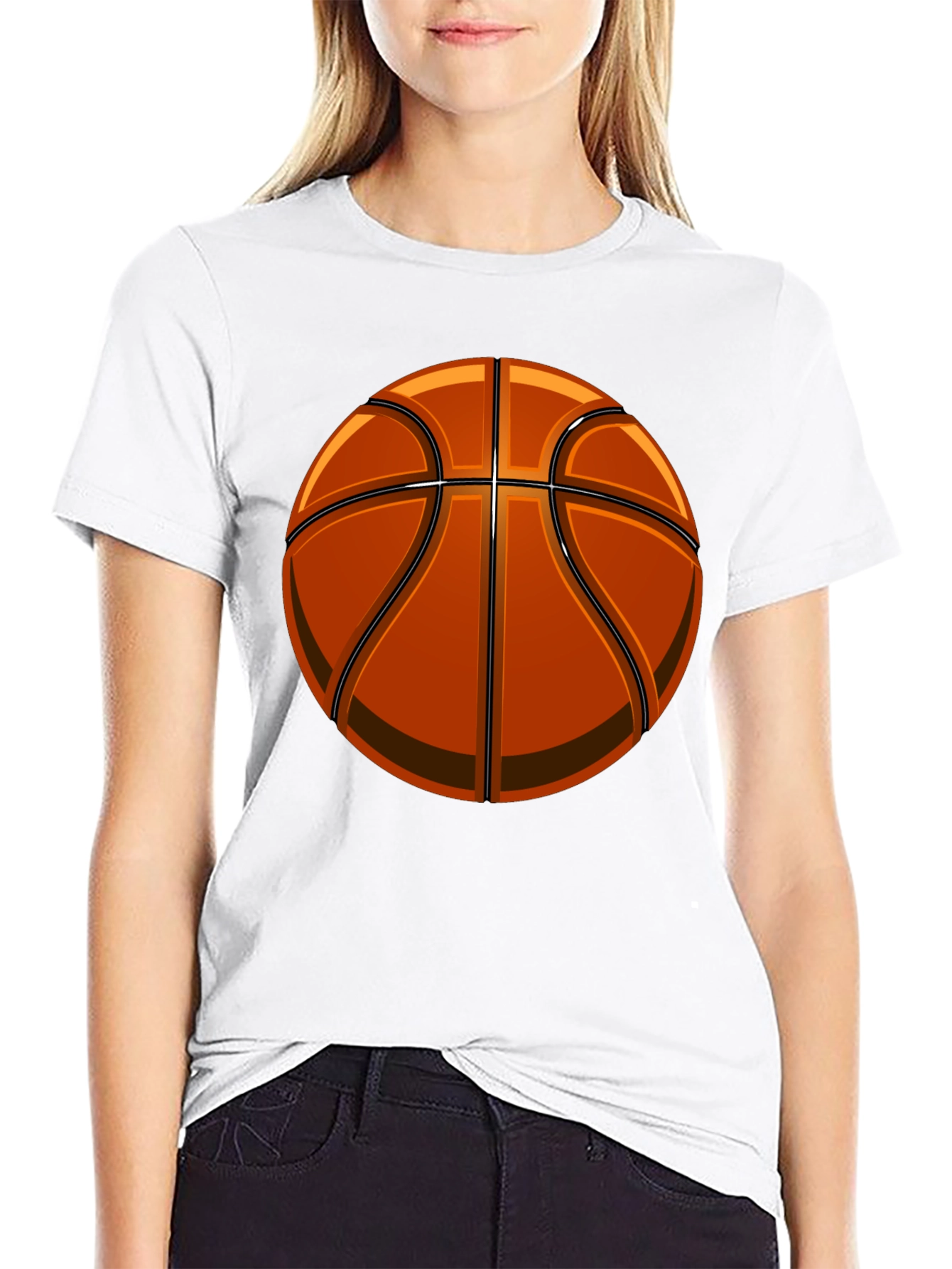 Basketball Graphic Tee - Black Cotton Comfort