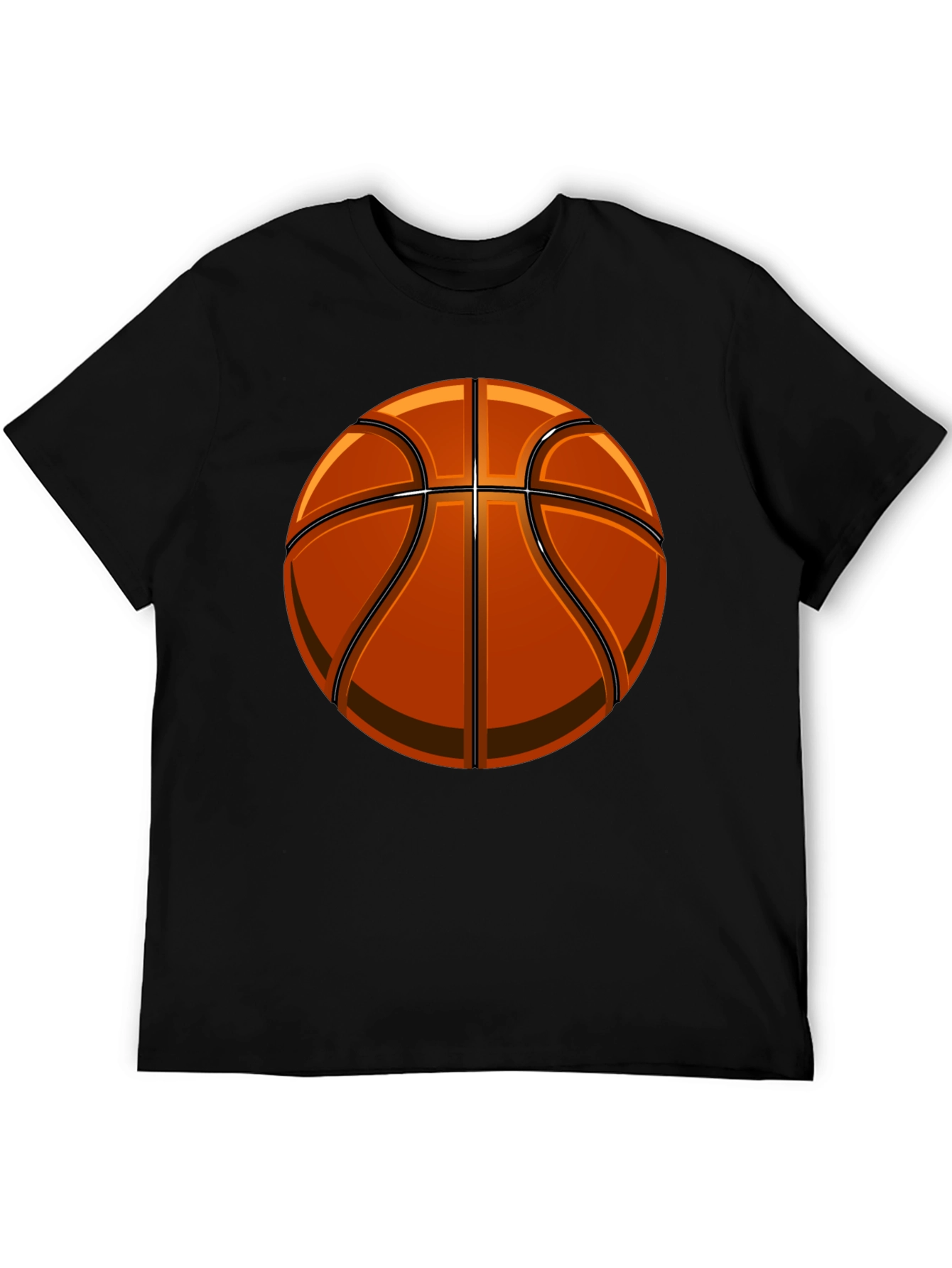 Basketball Graphic Tee - Black Cotton Comfort