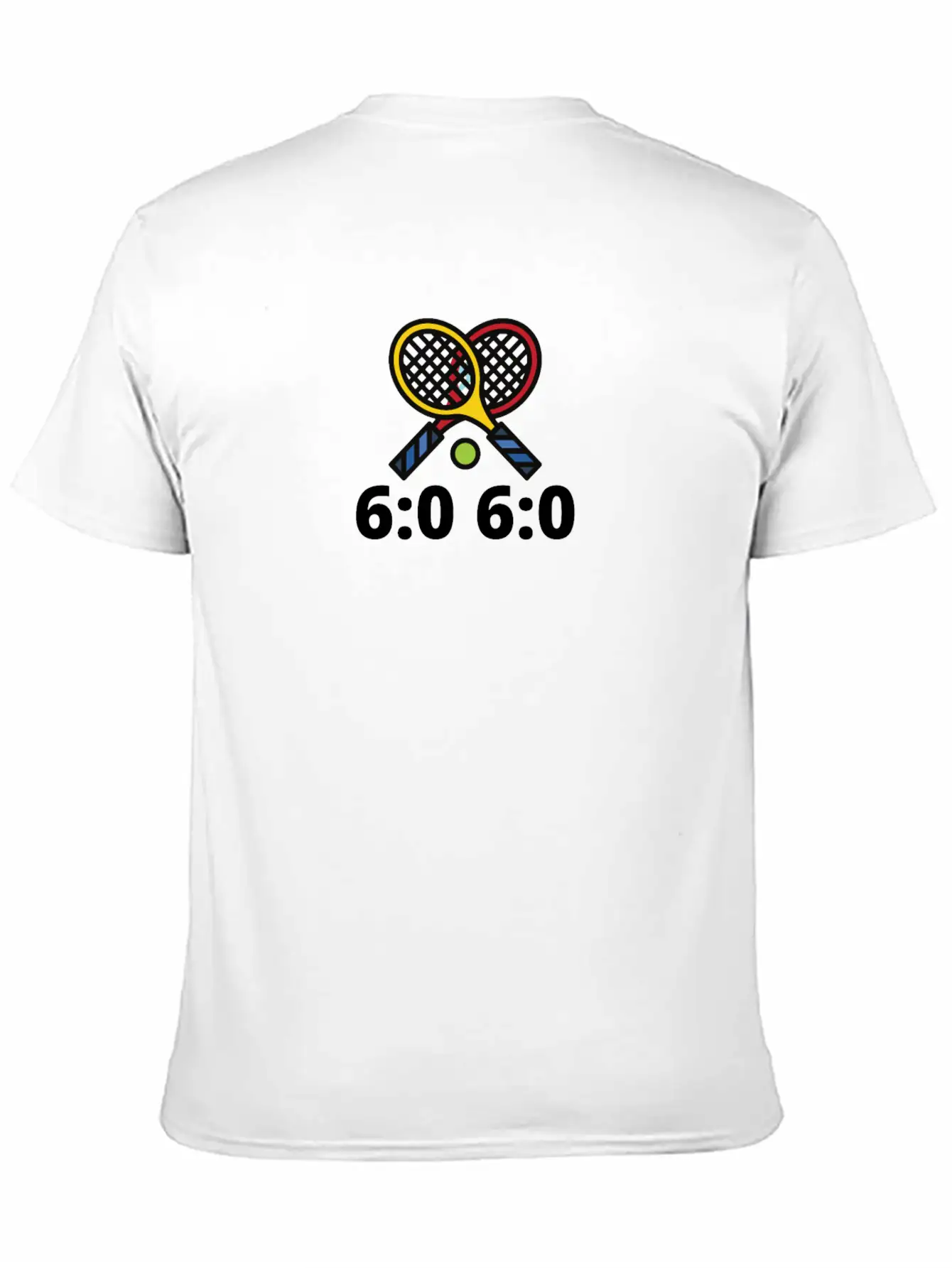 6060 Tennis Score Print Basic Graphic T-Shirt – Daily Comfort In Soft Cotton