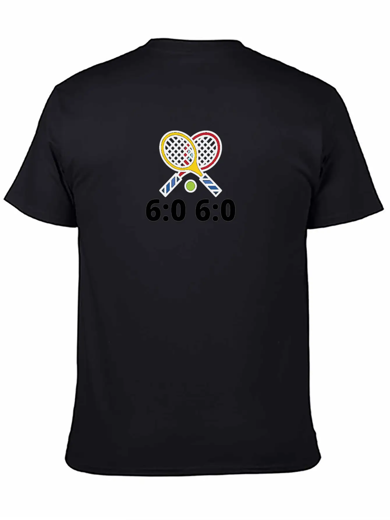 6060 Tennis Score Print Basic Graphic T-Shirt – Daily Comfort In Soft Cotton