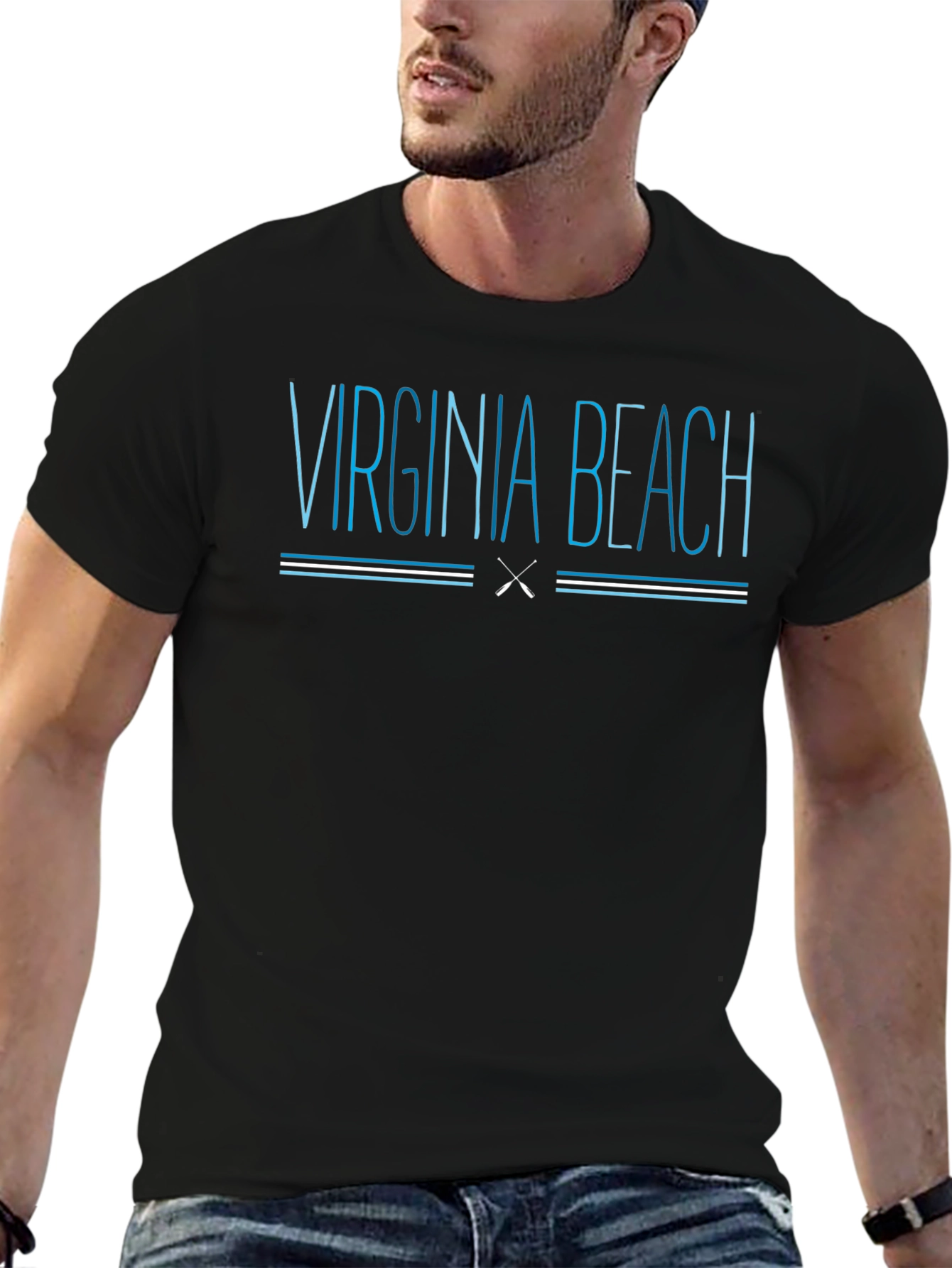 Virginia Beach Black Graphic Tee
