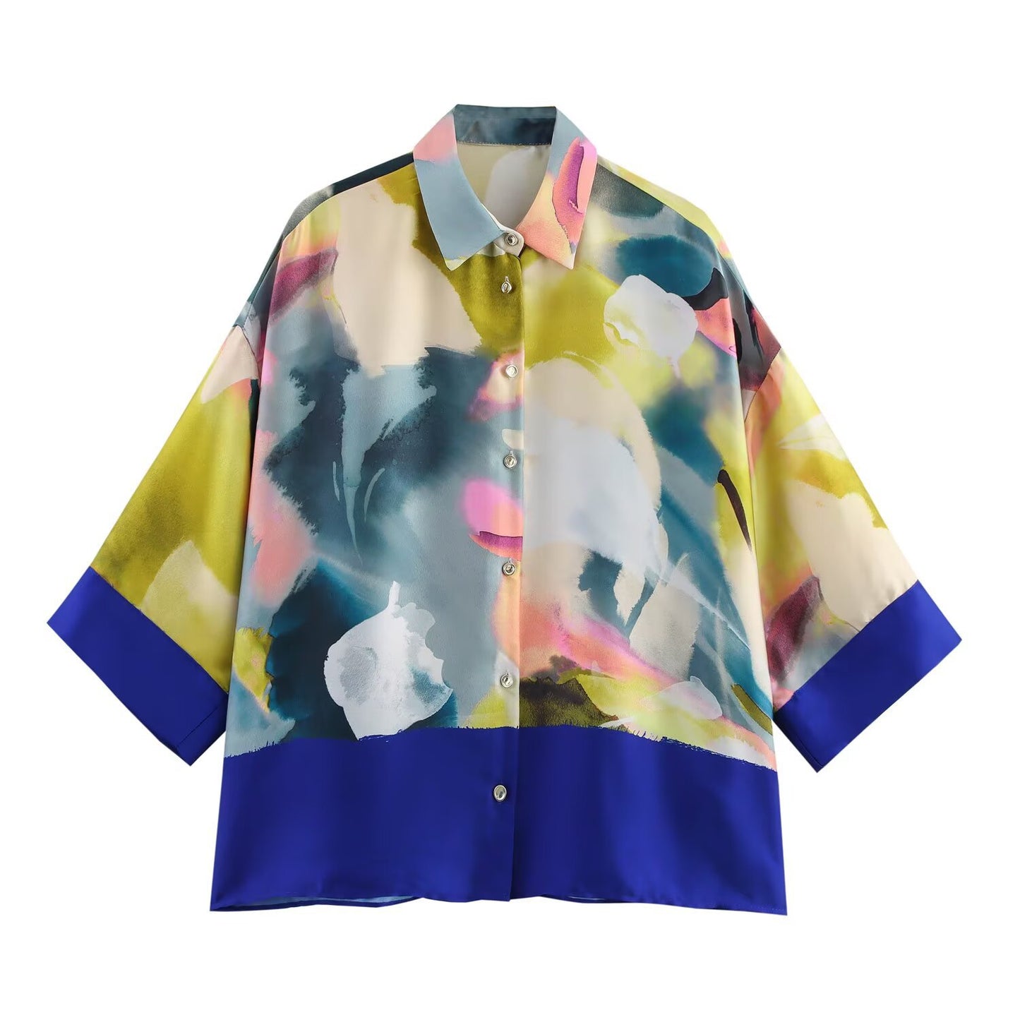 Summer design sense niche BF lazy style seaside shirt