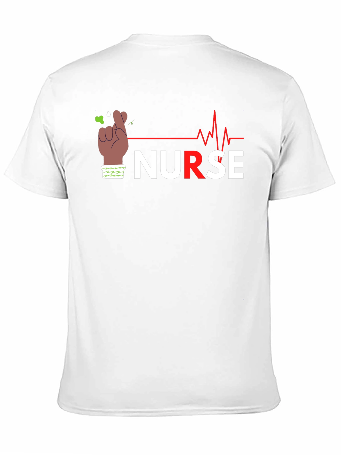 Nurse Crossed Fingers T-Shirt Black