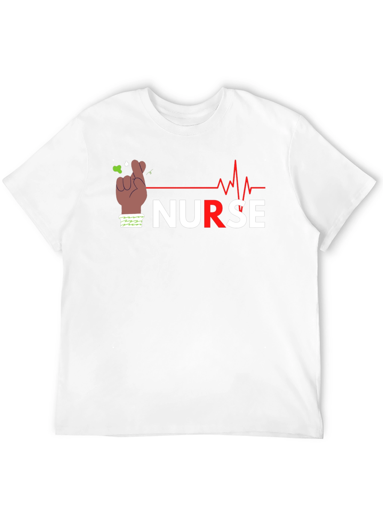 Nurse Crossed Fingers T-Shirt Black