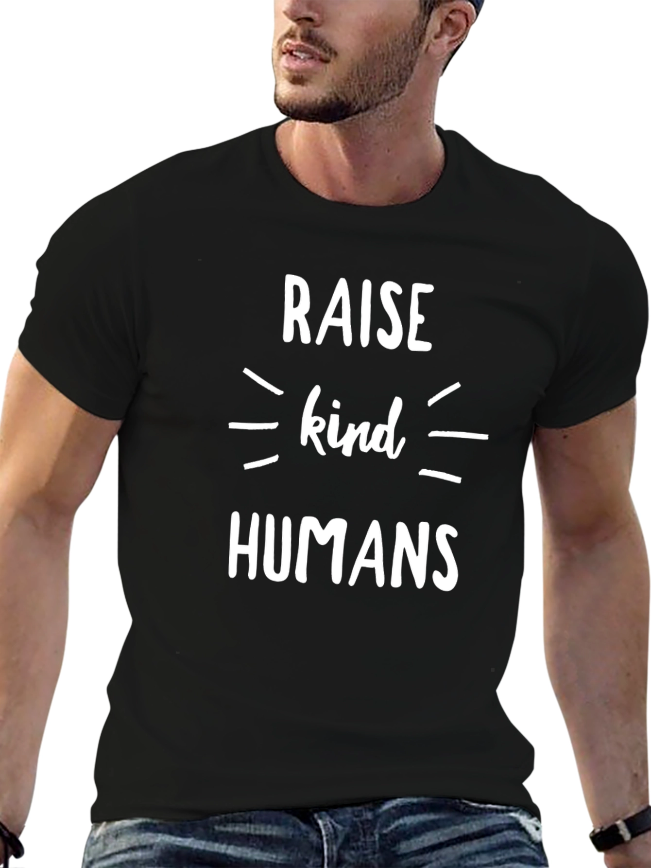 Raise Kind Humans Graphic T-Shirt - Black