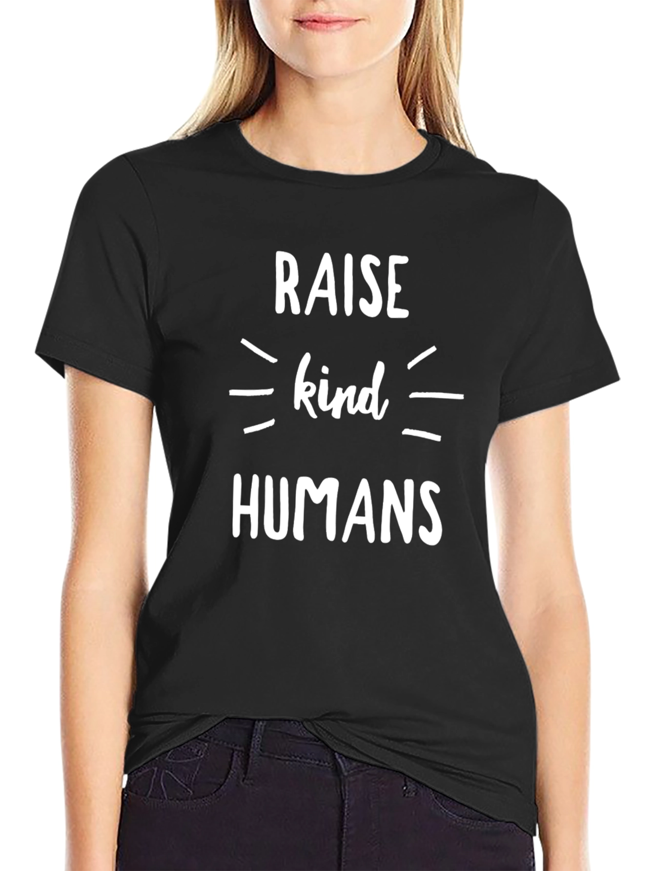 Raise Kind Humans Graphic T-Shirt - Black