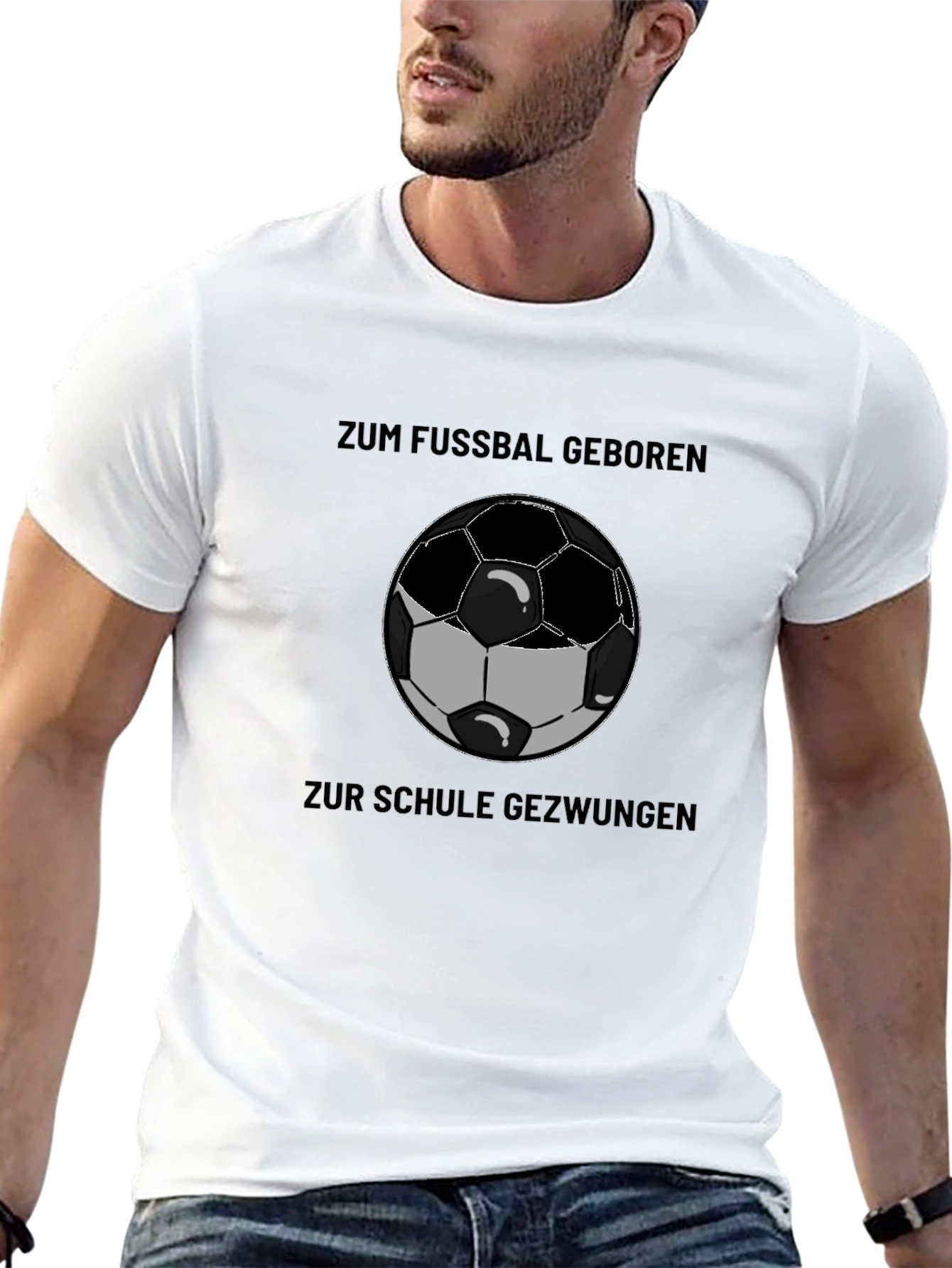 Soccer Fan T-Shirt - Zum Fussbal Geboren