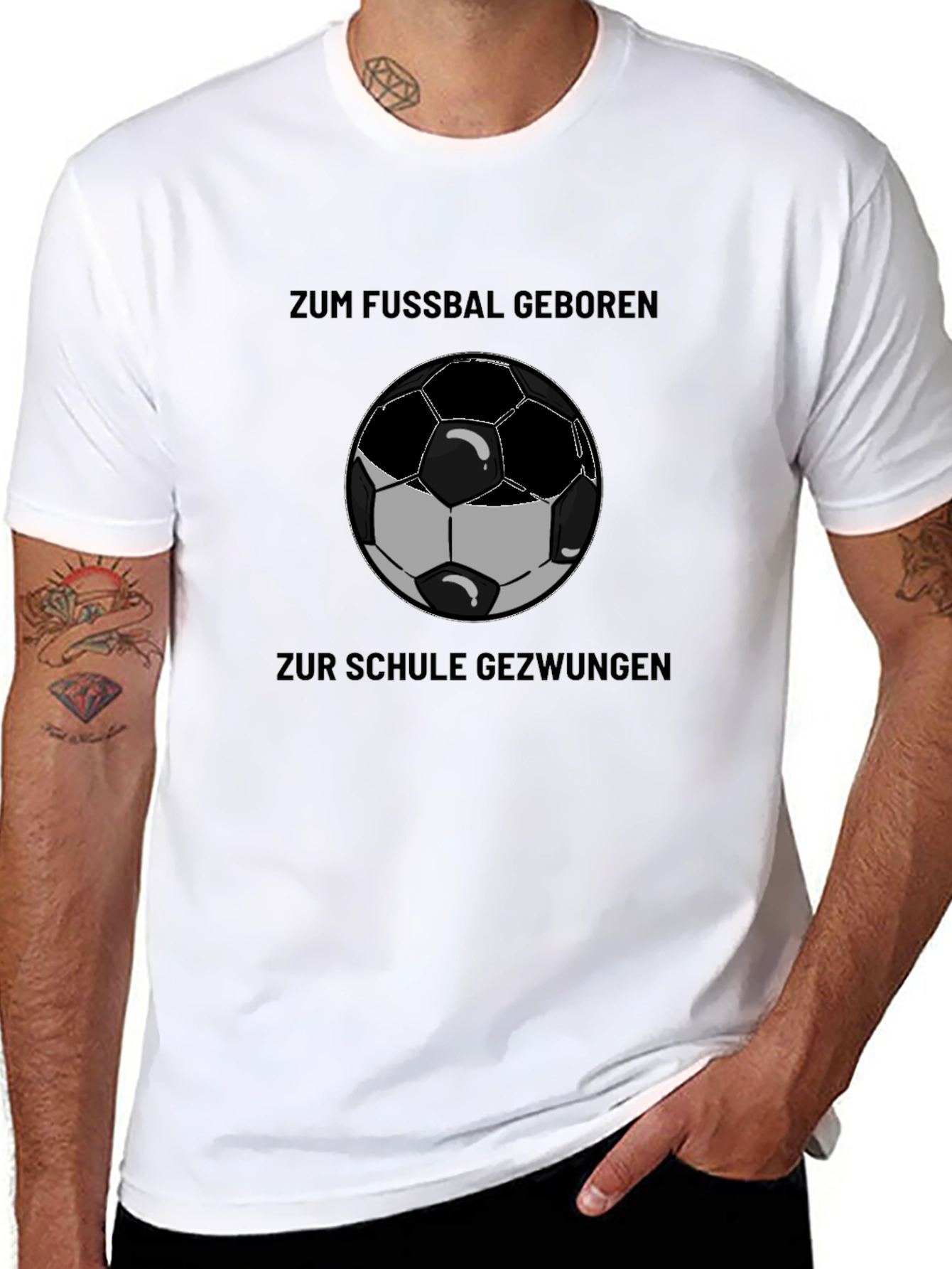 Soccer Fan T-Shirt - Zum Fussbal Geboren