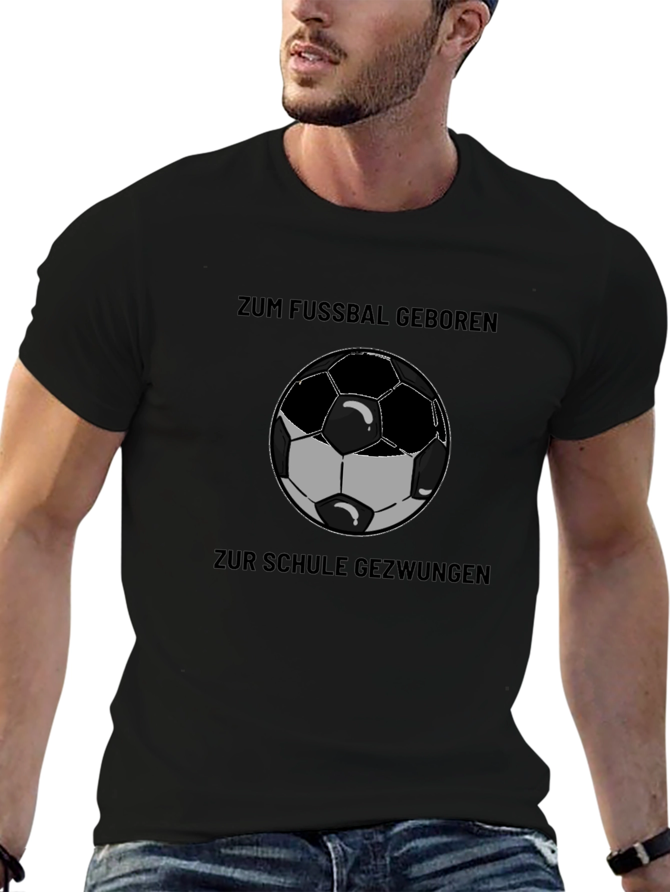 Soccer Fan T-Shirt - Zum Fussbal Geboren