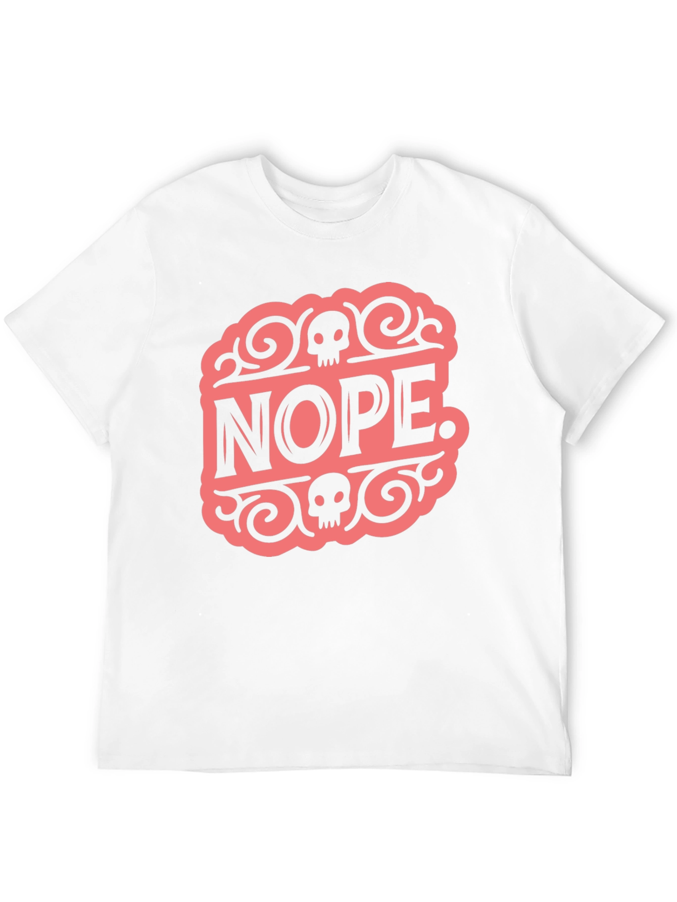 Nope. Skull Graphic Black Tee