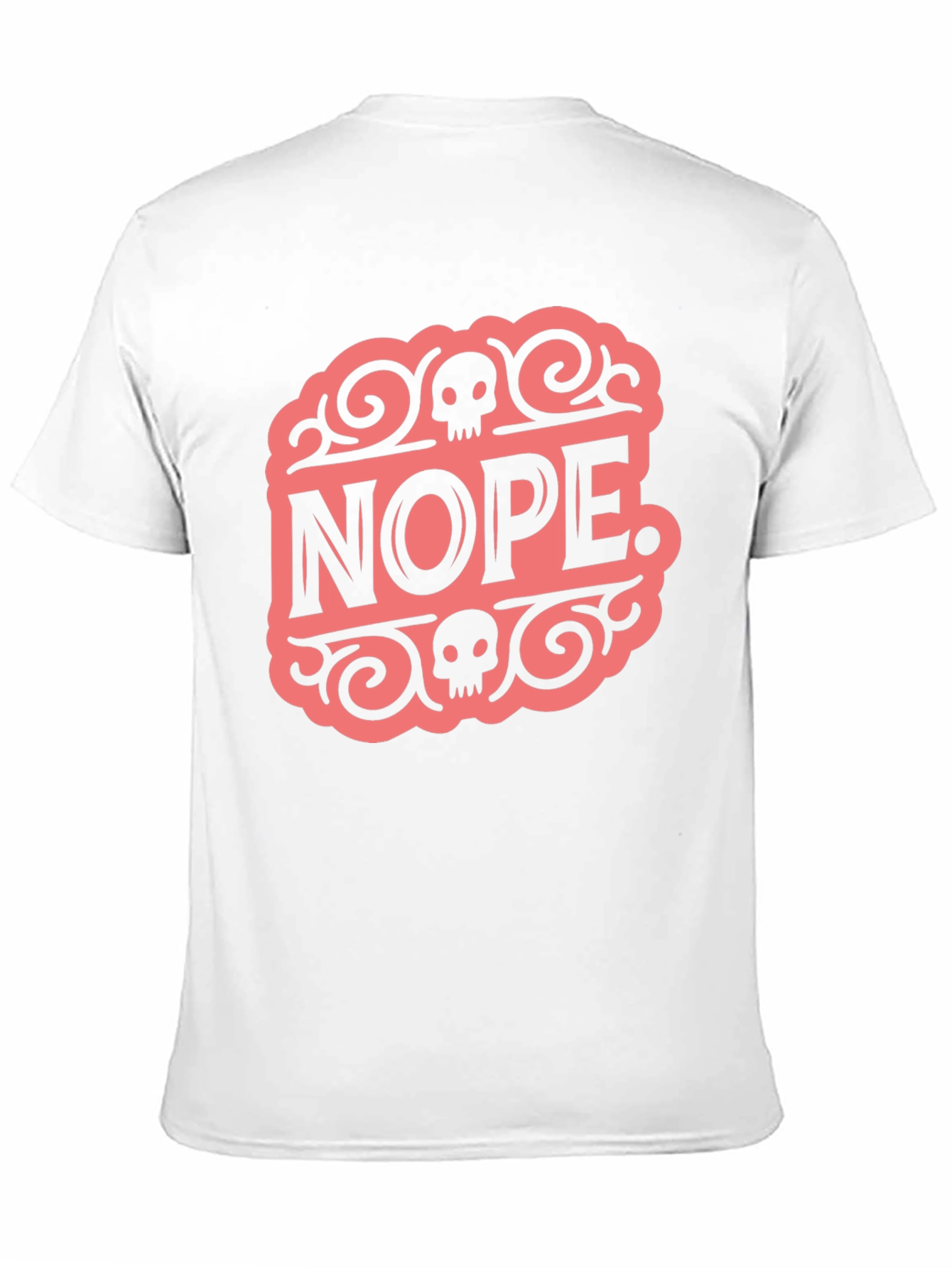 Nope. Skull Graphic Black Tee