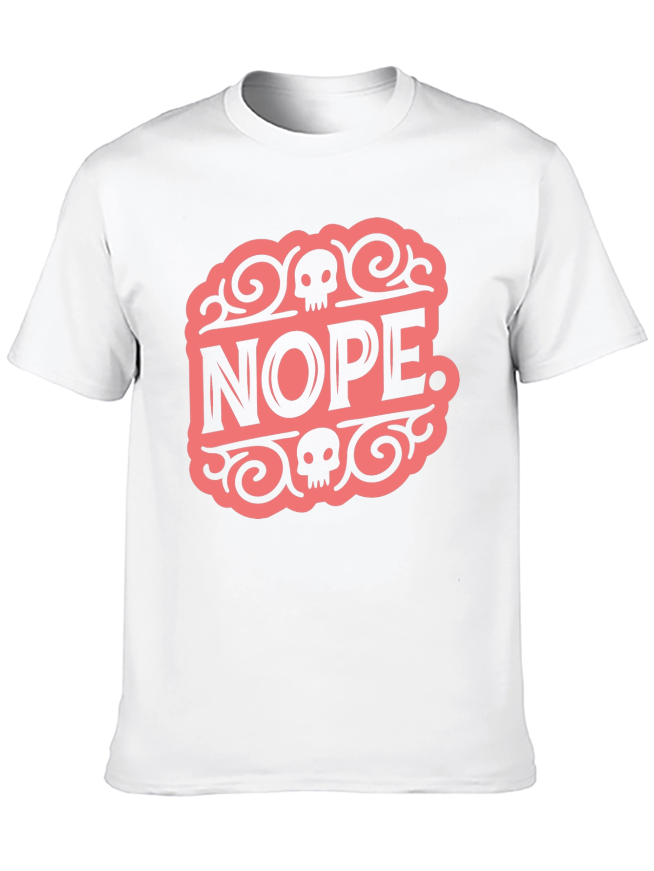 Nope. Skull Graphic Black Tee