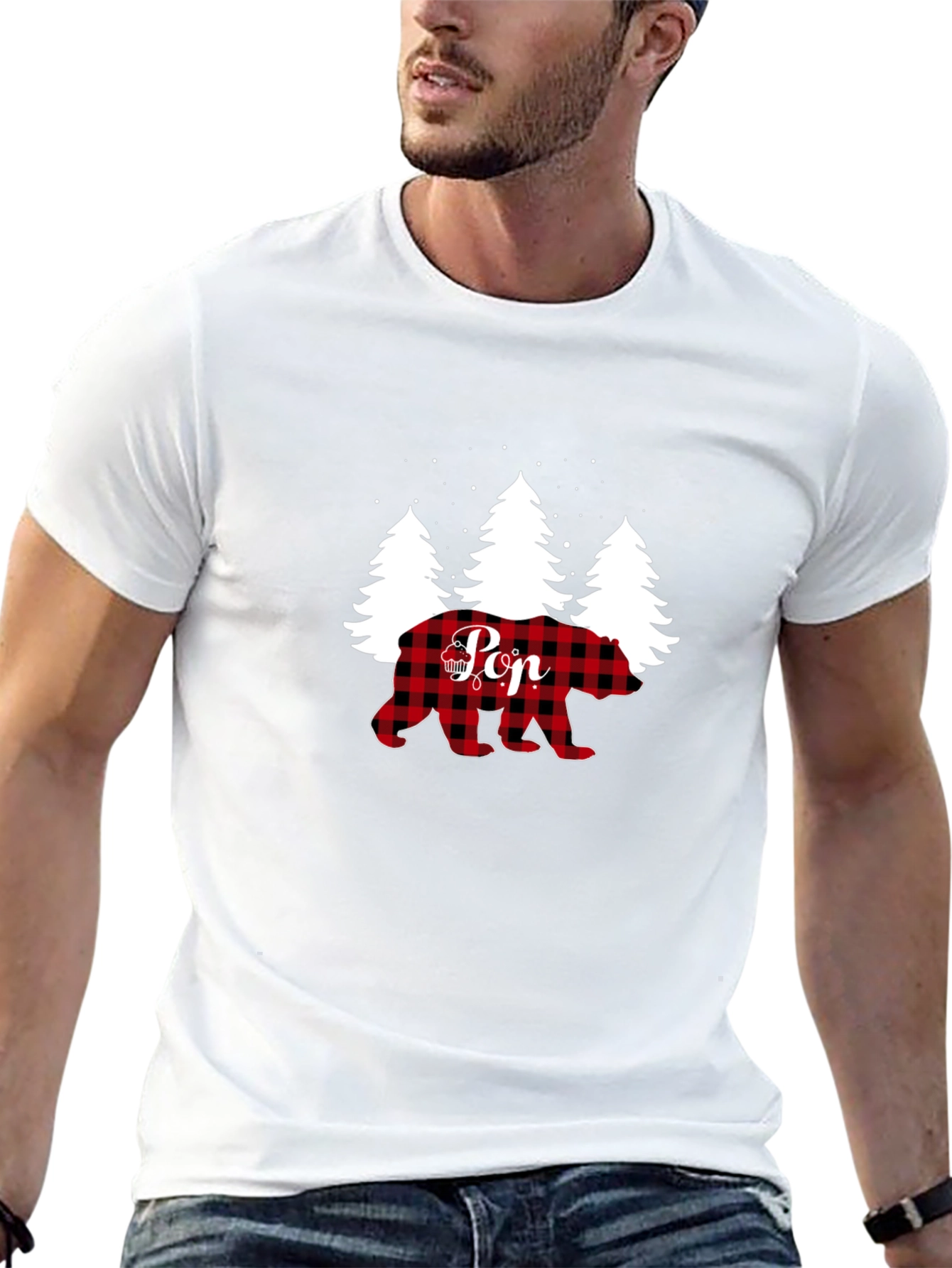 Plaid Bear Pop T-Shirt