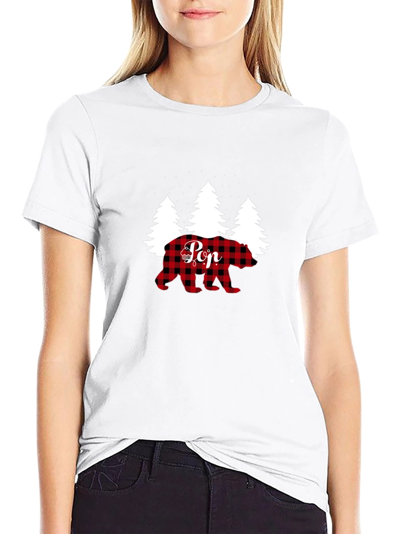 Plaid Bear Pop T-Shirt