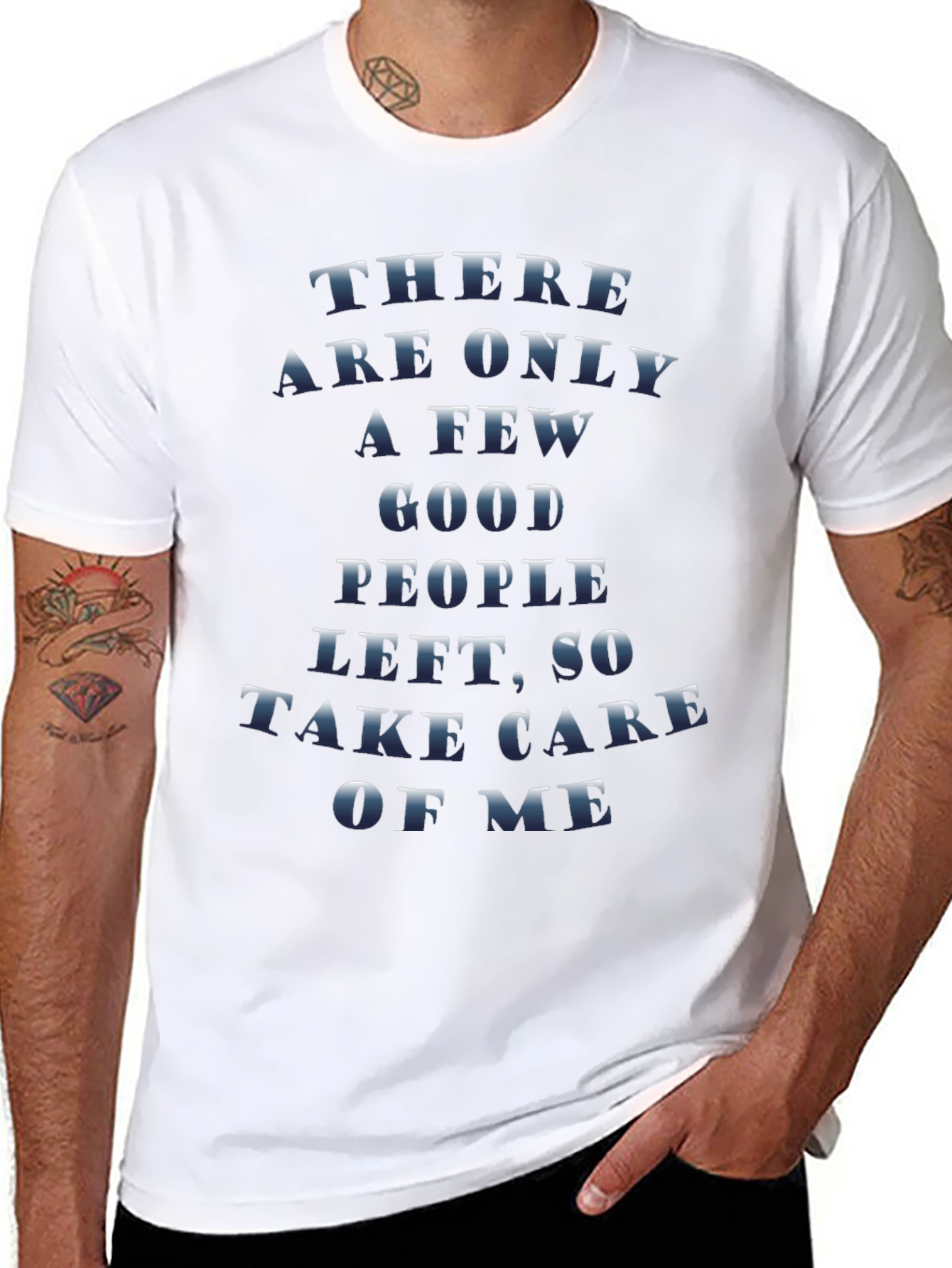 Sarcastic Graphic Tee - Take Care of Me Print