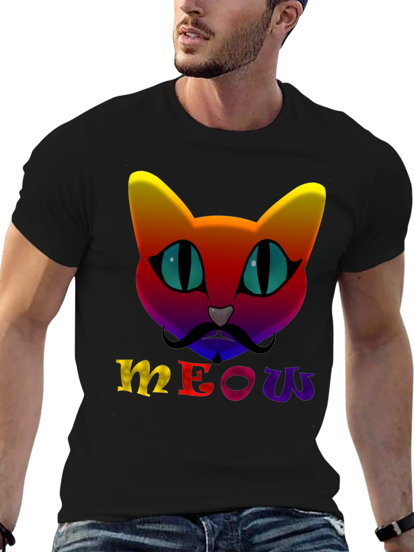 Rainbow Cat Meow T-Shirt