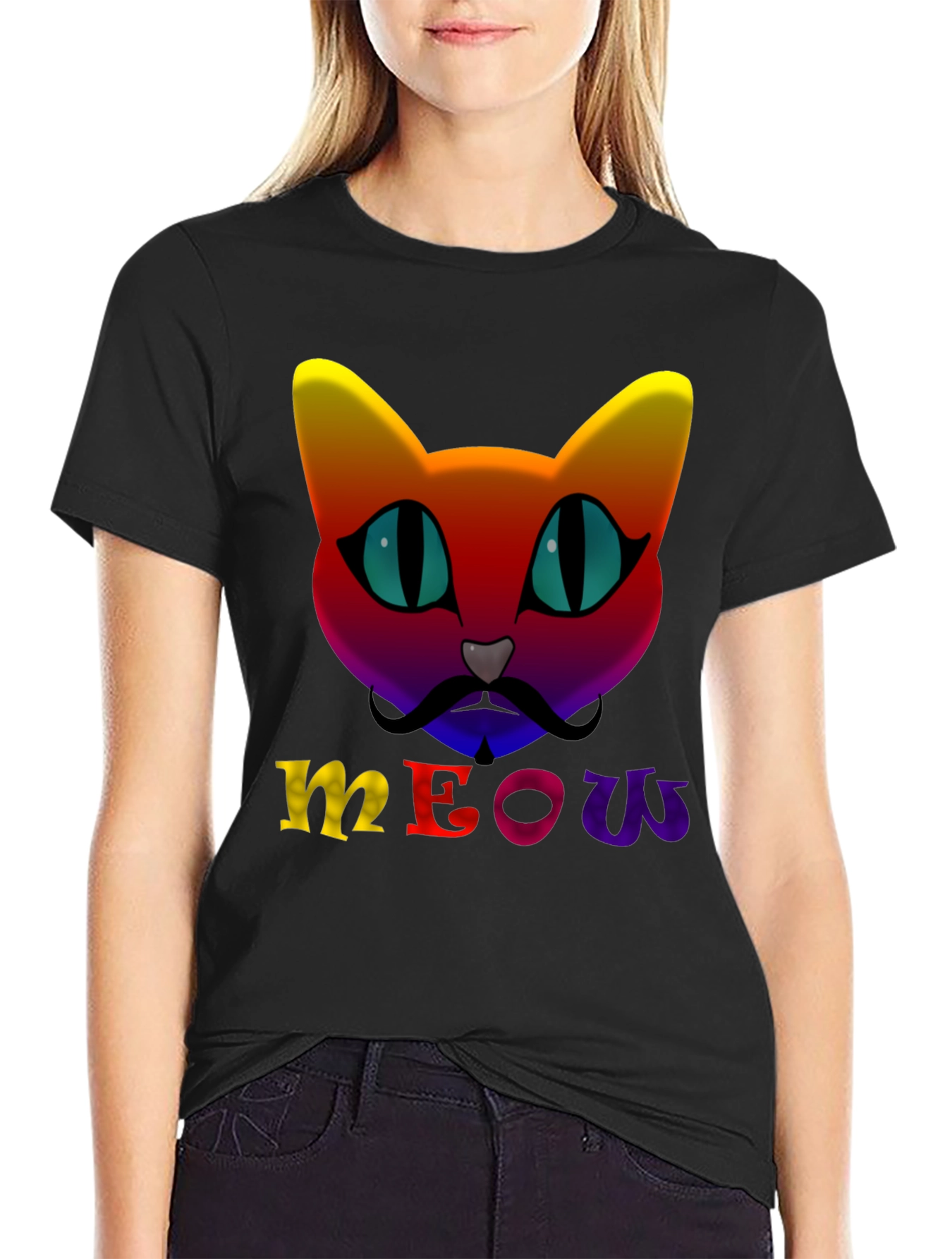 Rainbow Cat Meow T-Shirt