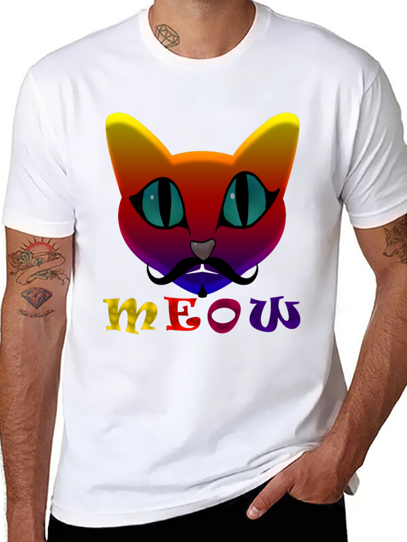 Rainbow Cat Meow T-Shirt