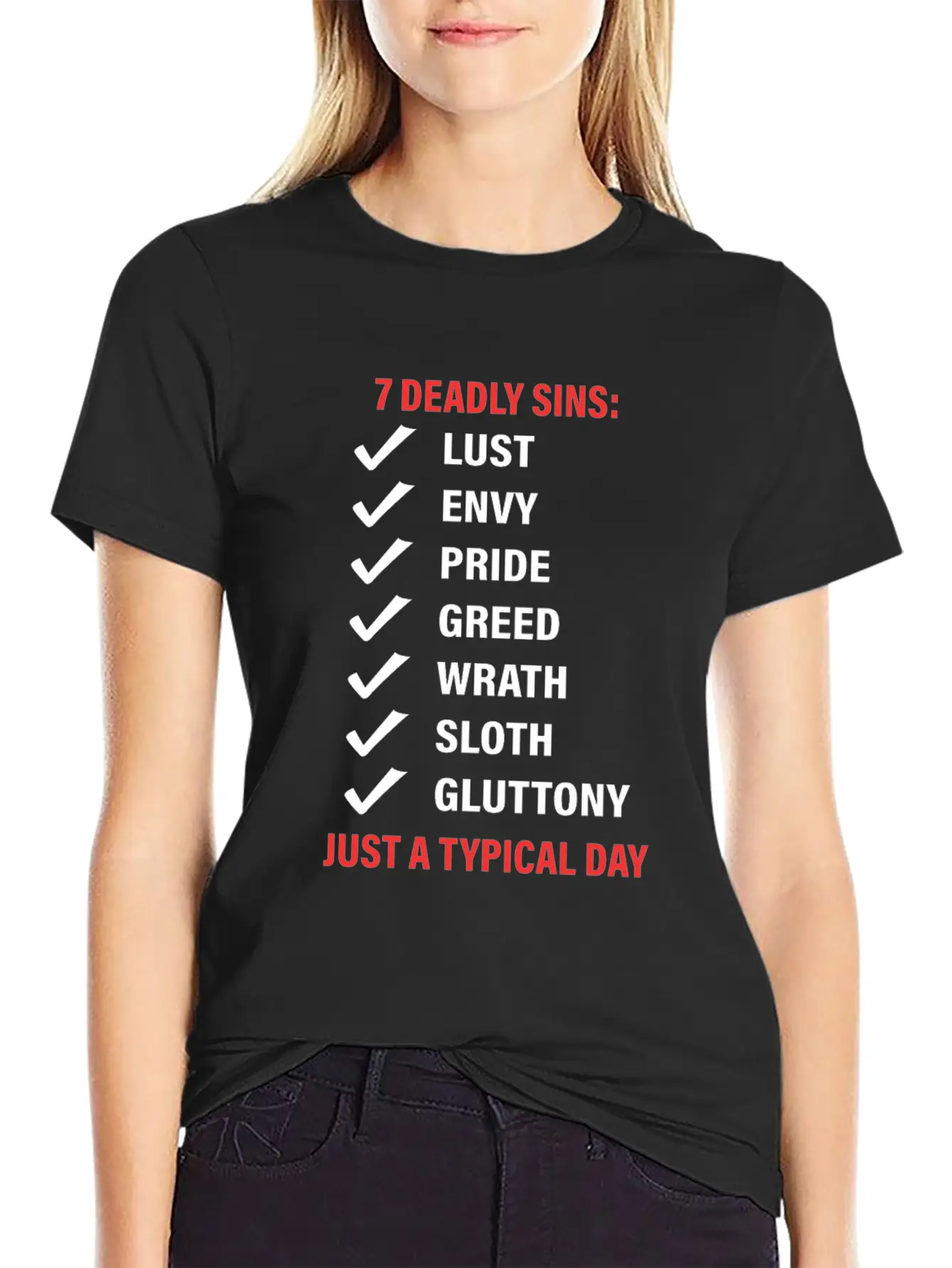 7 Deadly Sins Just A Typical Day Lightweight Cotton T-Shirt – Daily Comfort Graphic Shirt