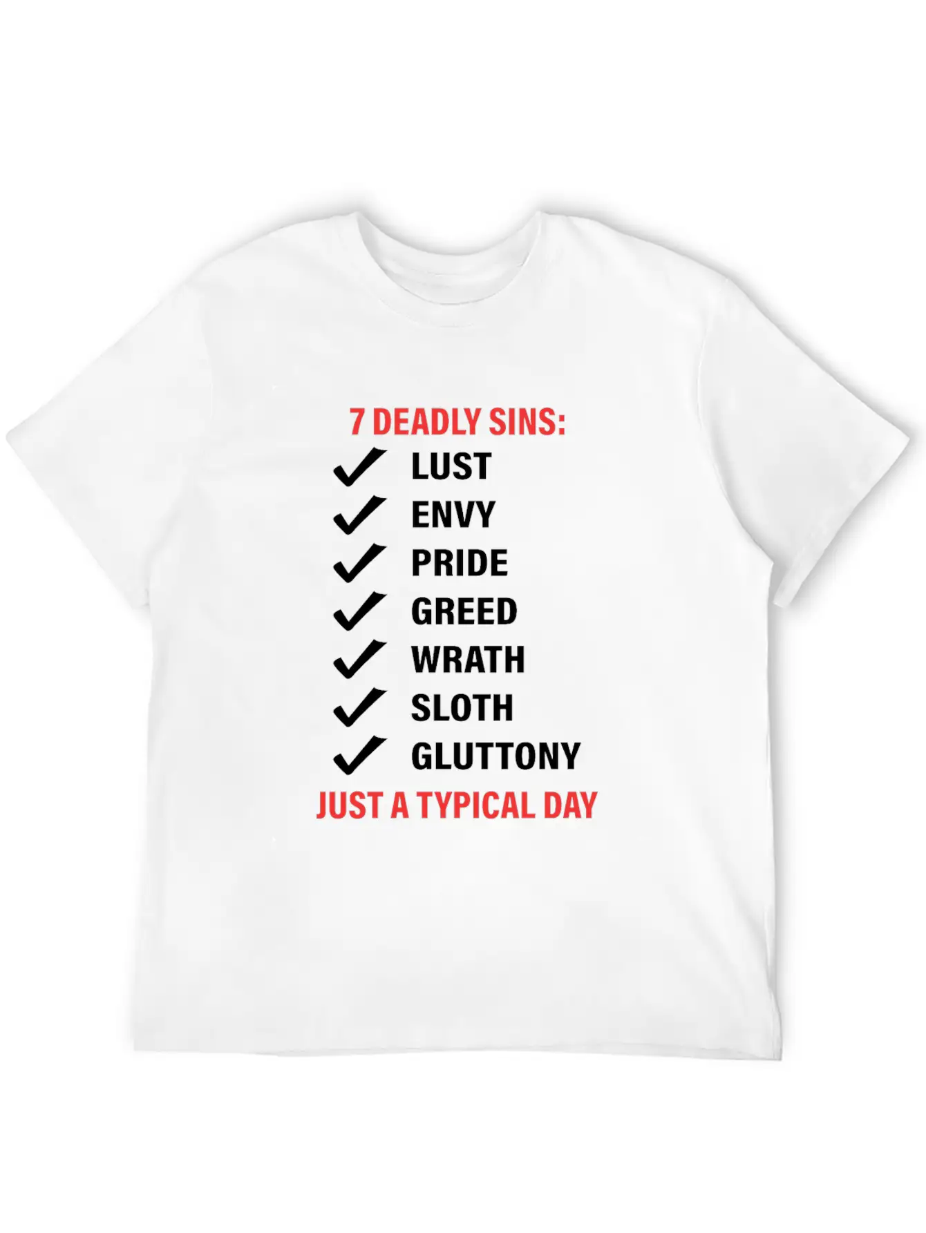 7 Deadly Sins Just A Typical Day Lightweight Cotton T-Shirt – Daily Comfort Graphic Shirt
