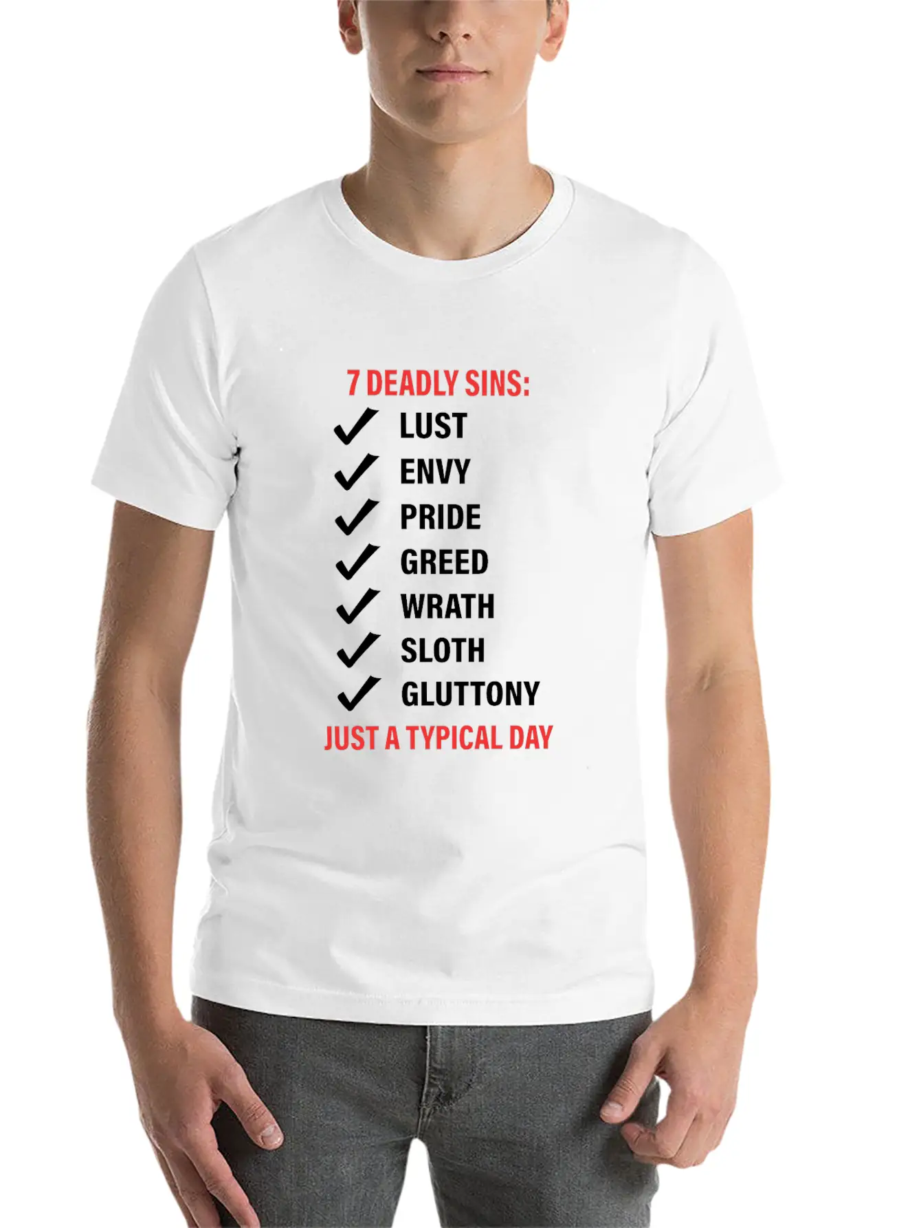 7 Deadly Sins Just A Typical Day Lightweight Cotton T-Shirt – Daily Comfort Graphic Shirt