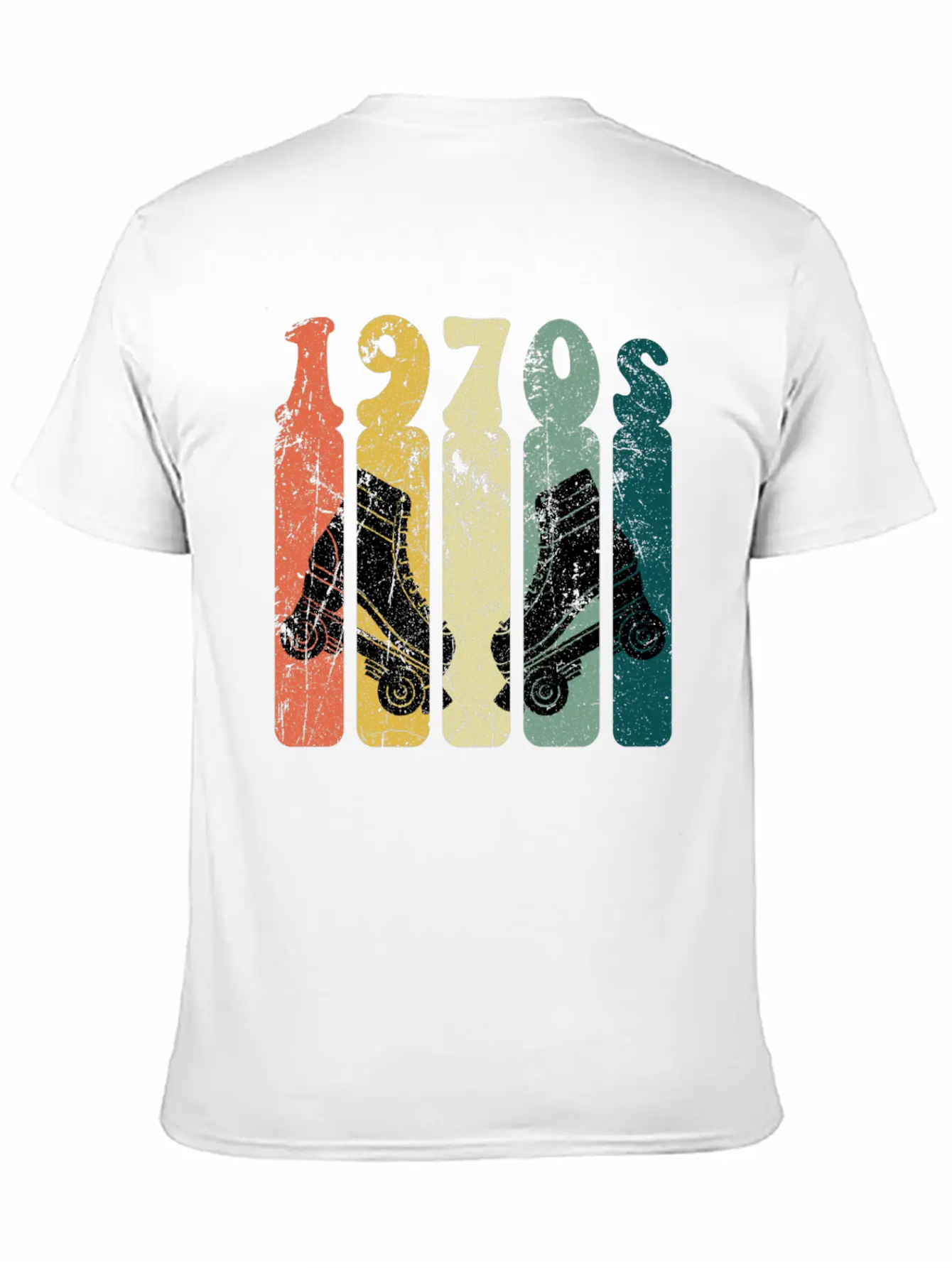 70s Roller Skates Disco Derby Retro Essential Cotton Tee For Daily Outfits – Unisex Style