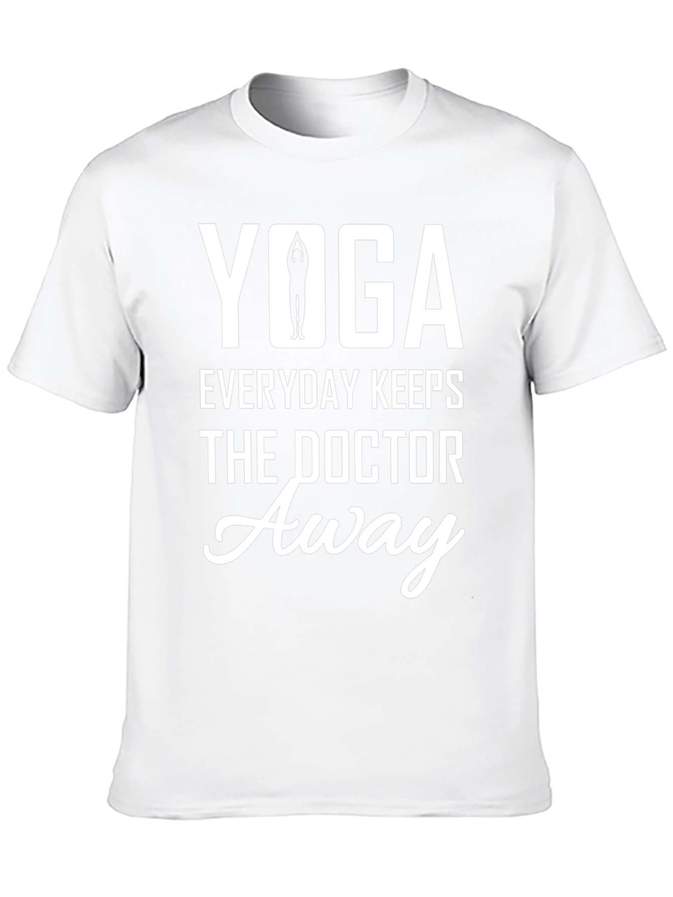 Yoga Everyday Keeps the Doctor Away Black T-Shirt