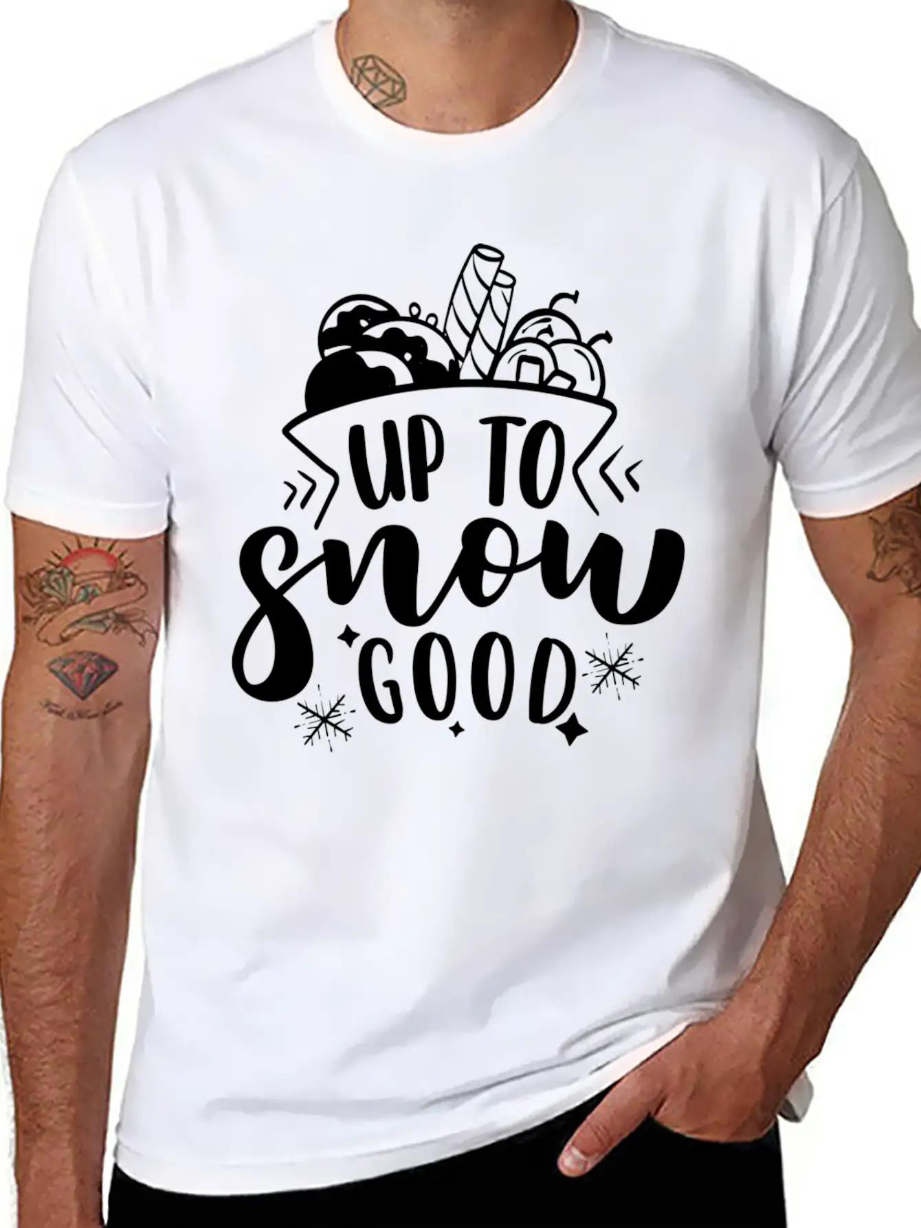 7575 Up To Snow Good Winter DesignUp To Snow Good Modern Fit Casual T-Shirt – Clean And Versatile Design