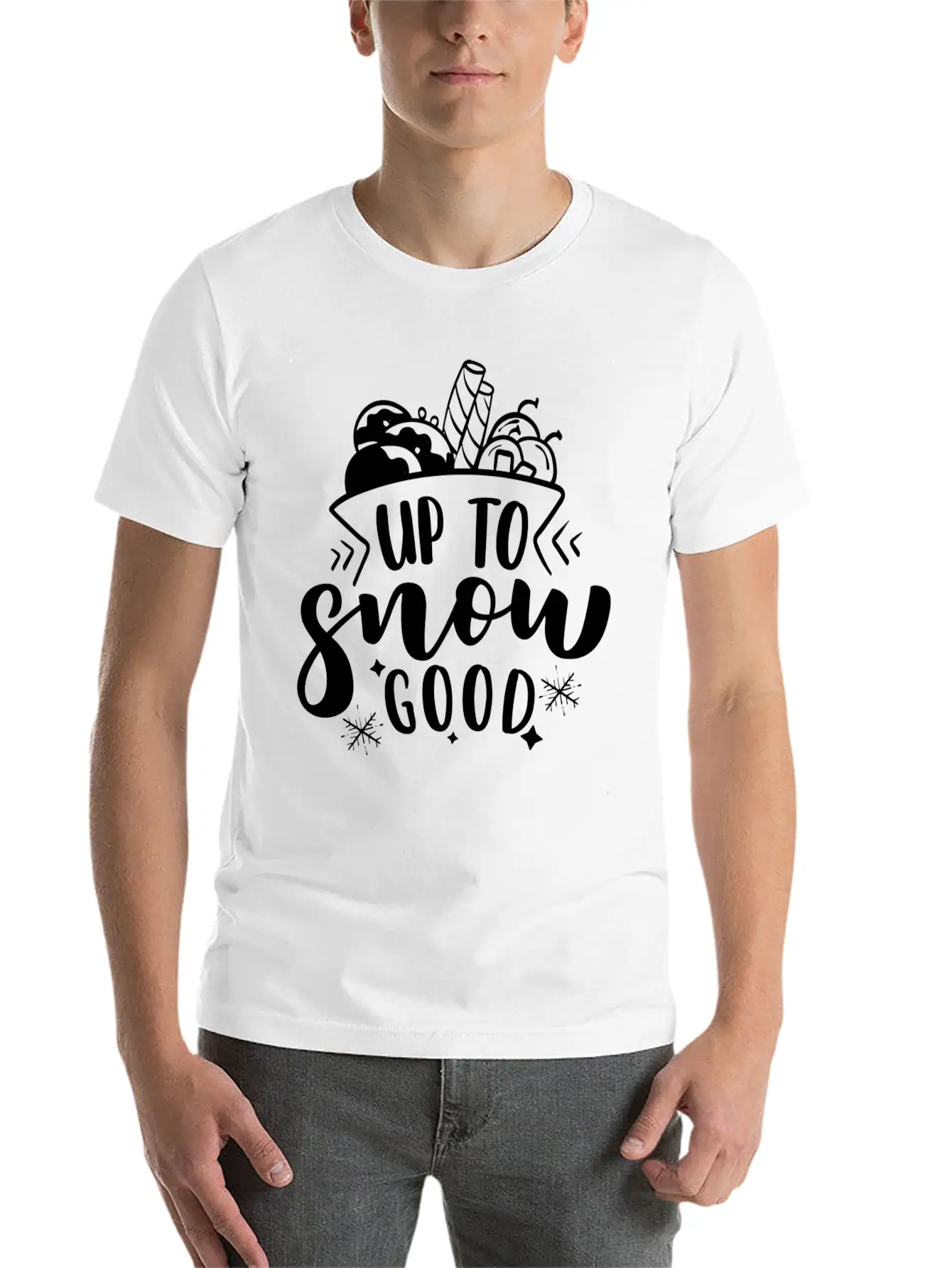 7575 Up To Snow Good Winter DesignUp To Snow Good Modern Fit Casual T-Shirt – Clean And Versatile Design