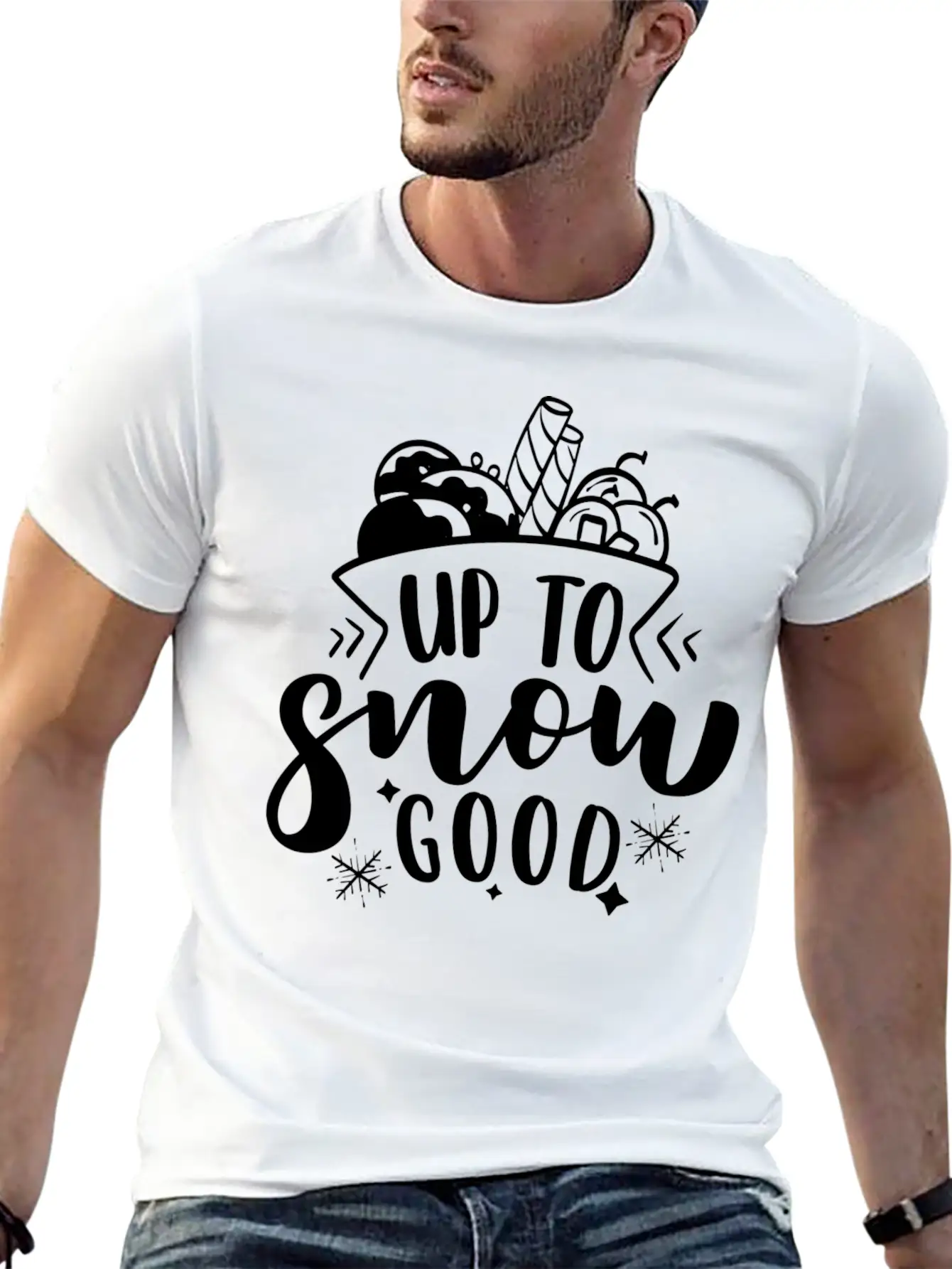7575 Up To Snow Good Winter DesignUp To Snow Good Modern Fit Casual T-Shirt – Clean And Versatile Design