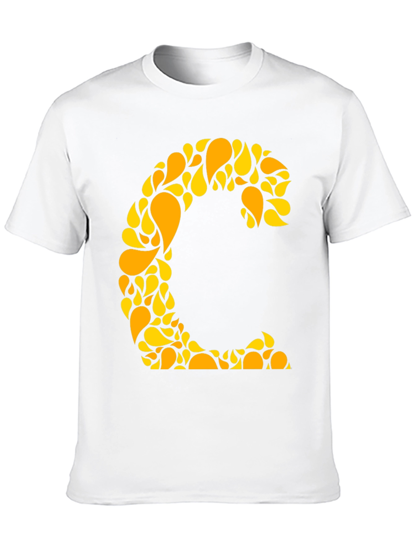 Abstract C Initial Tee - Stylish Graphic Print Shirt