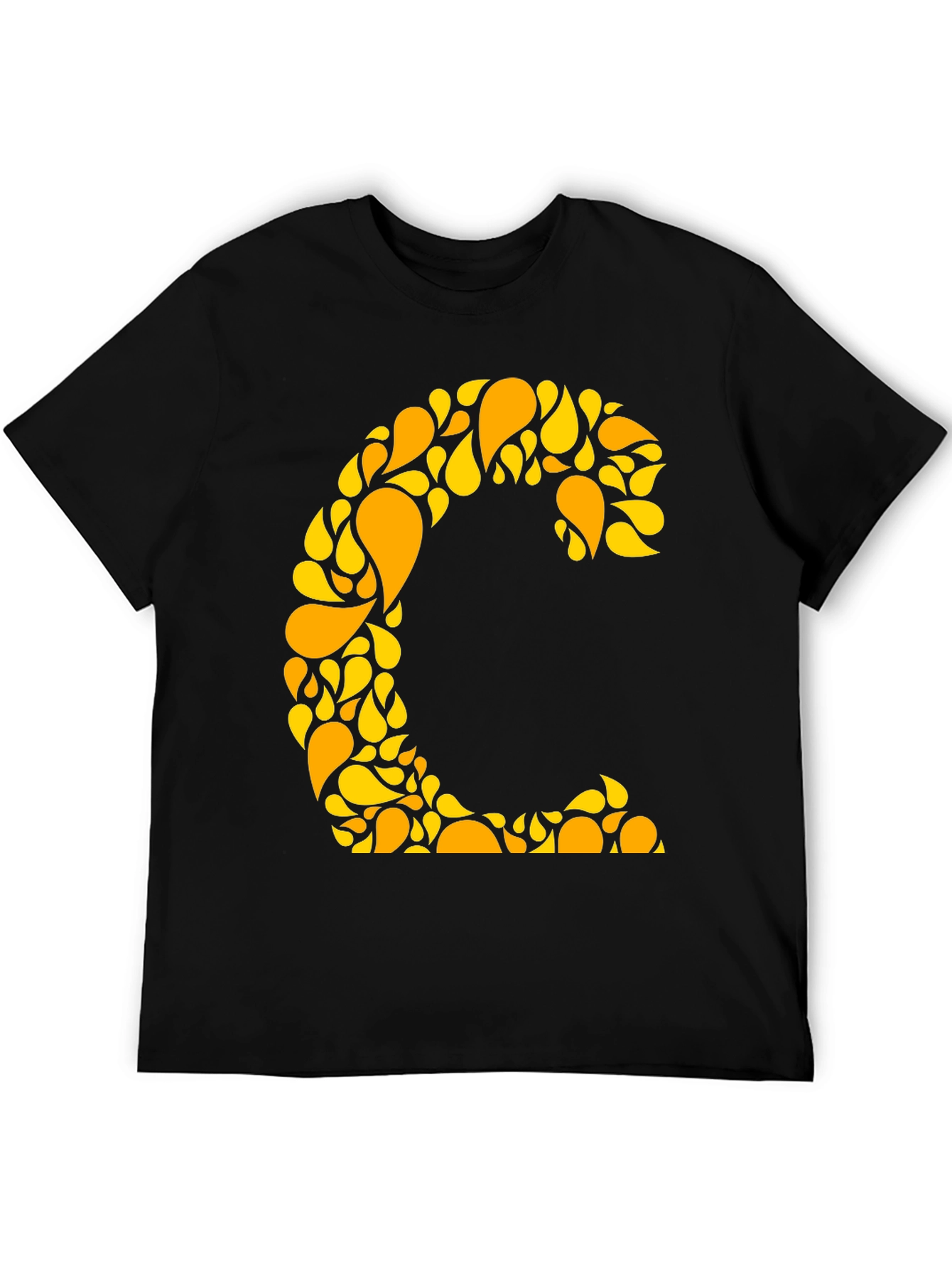 Abstract C Initial Tee - Stylish Graphic Print Shirt
