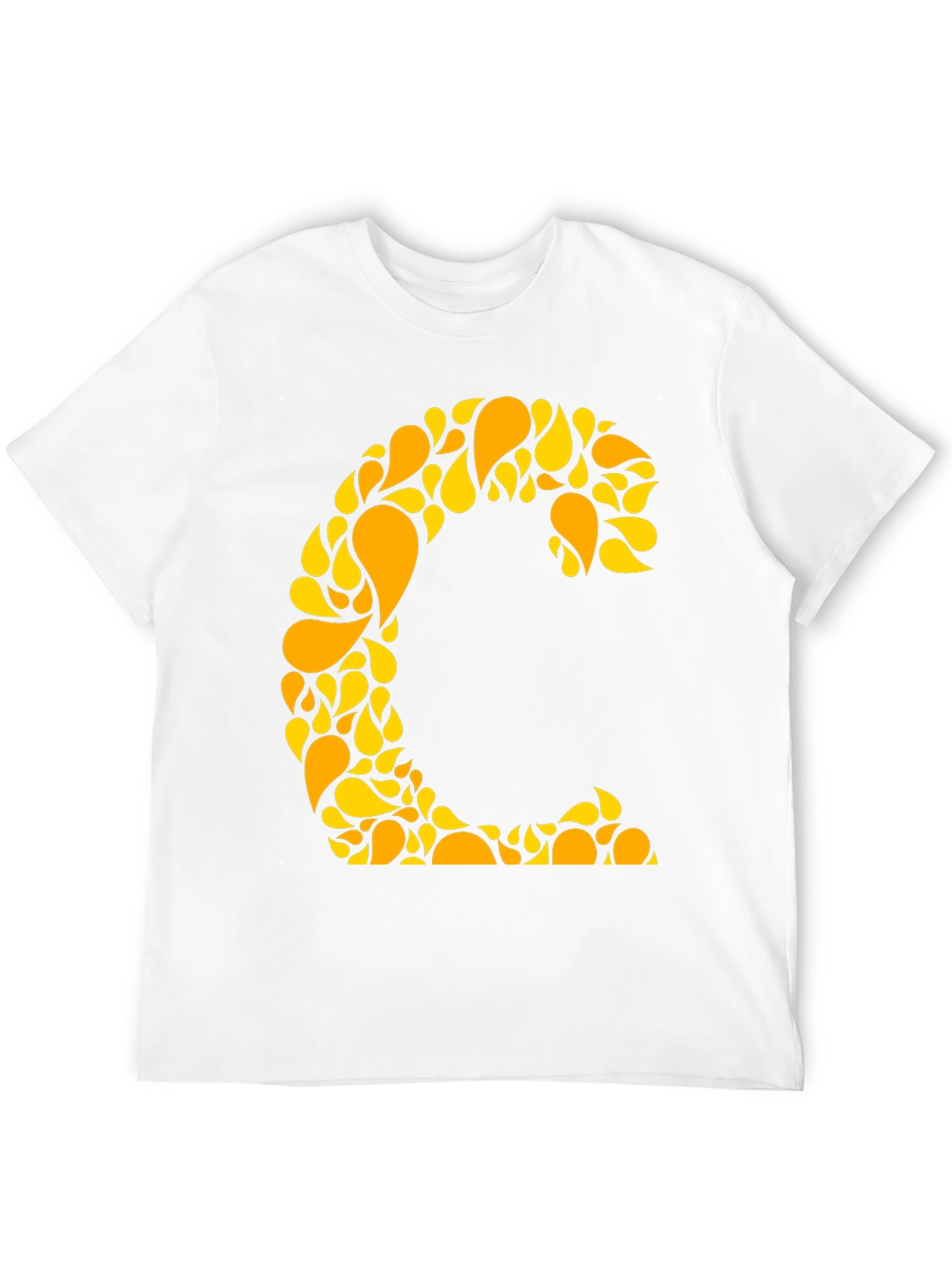 Abstract C Initial Tee - Stylish Graphic Print Shirt