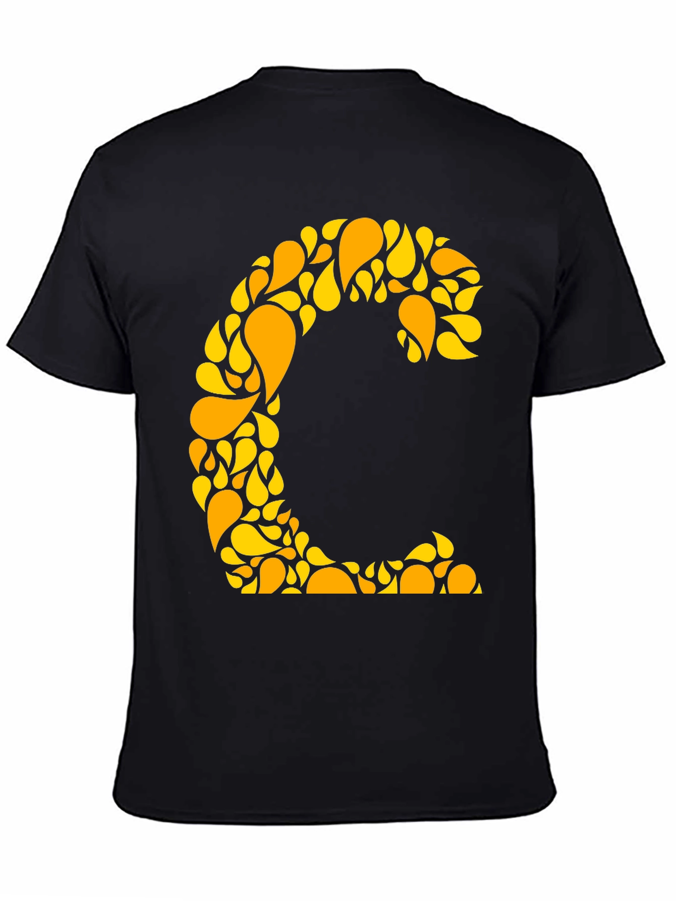 Abstract C Initial Tee - Stylish Graphic Print Shirt
