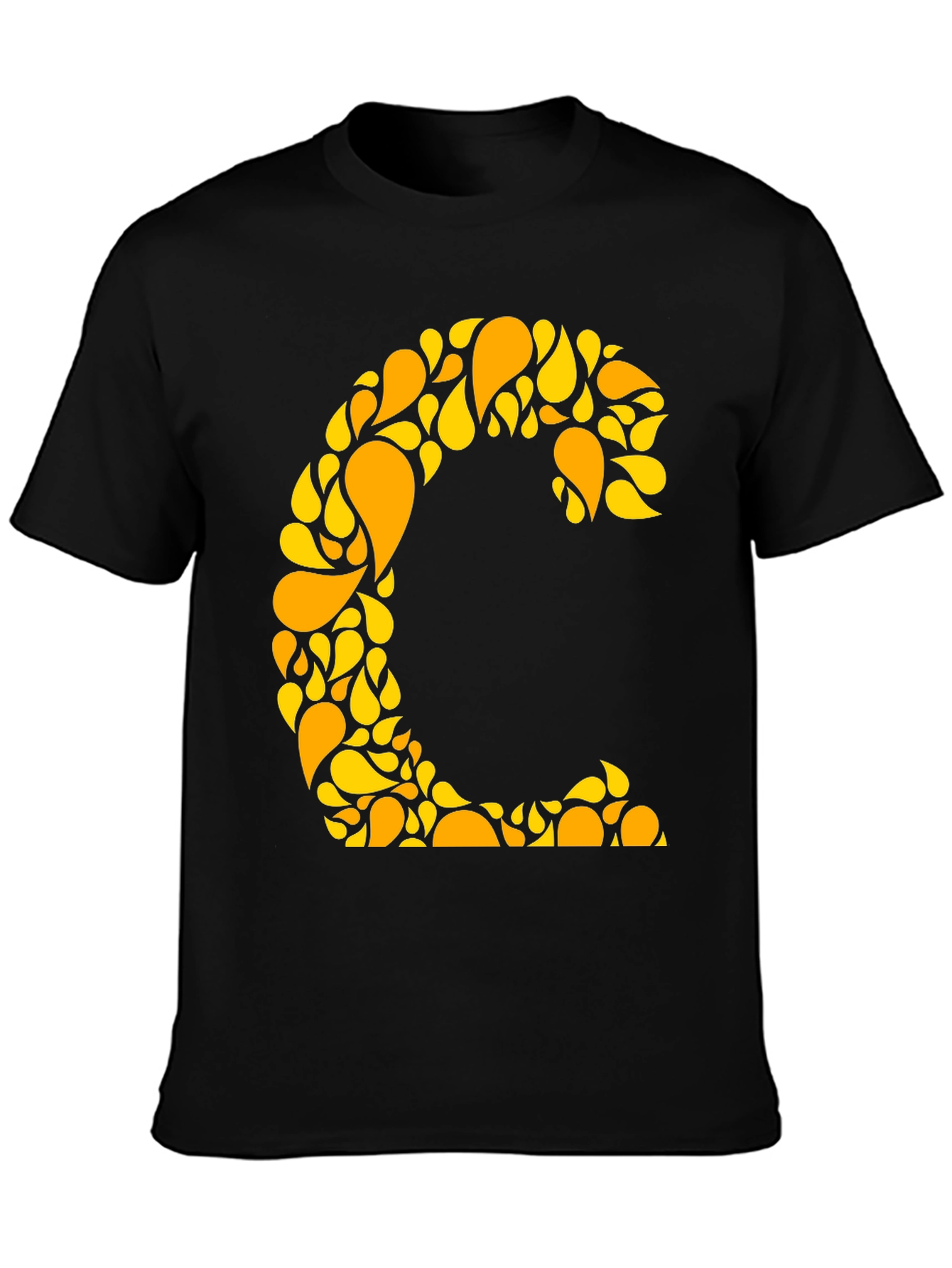 Abstract C Initial Tee - Stylish Graphic Print Shirt