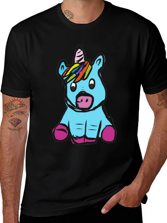 Unicorn Graphic Black T-Shirt