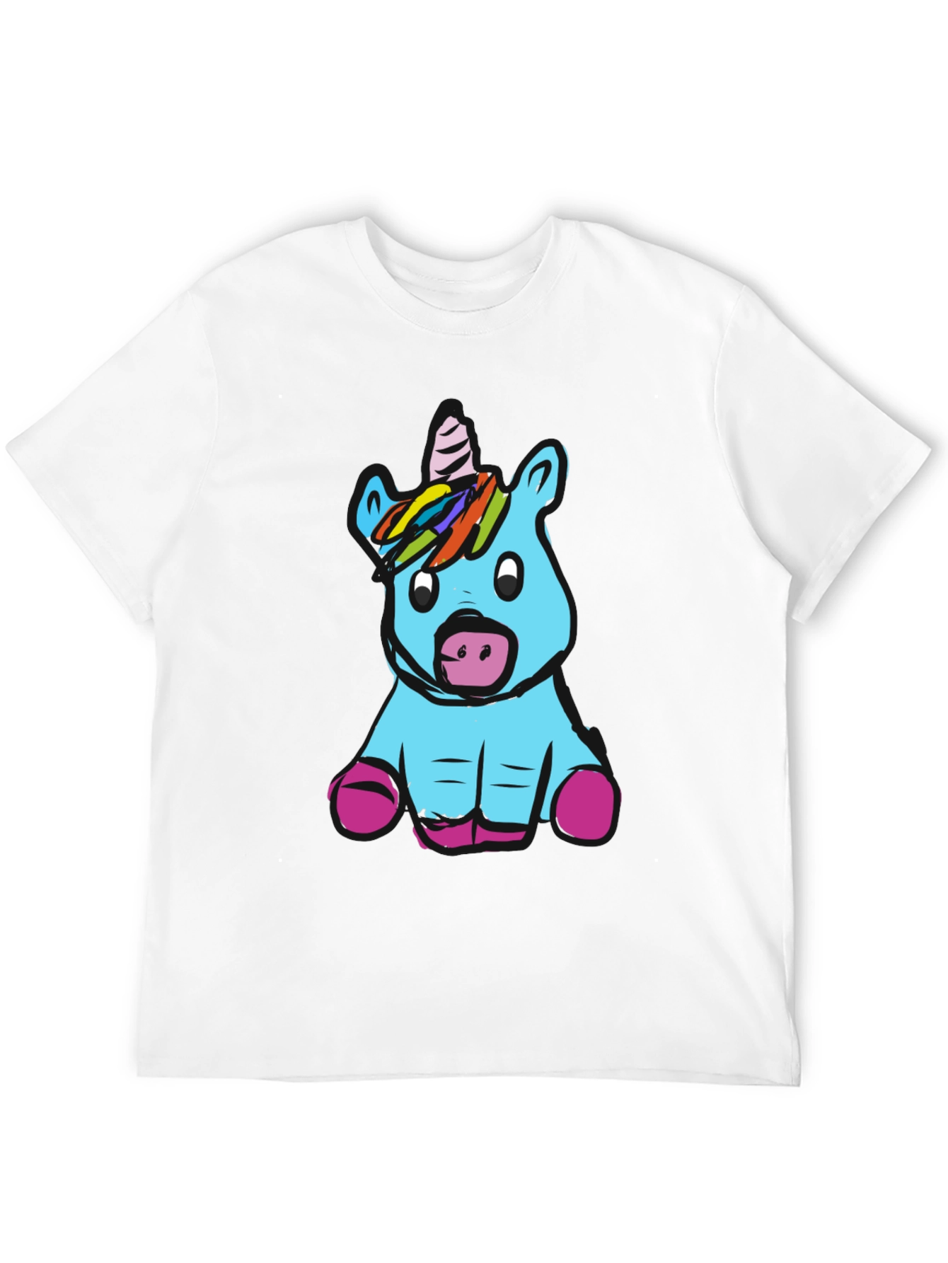 Unicorn Graphic Black T-Shirt