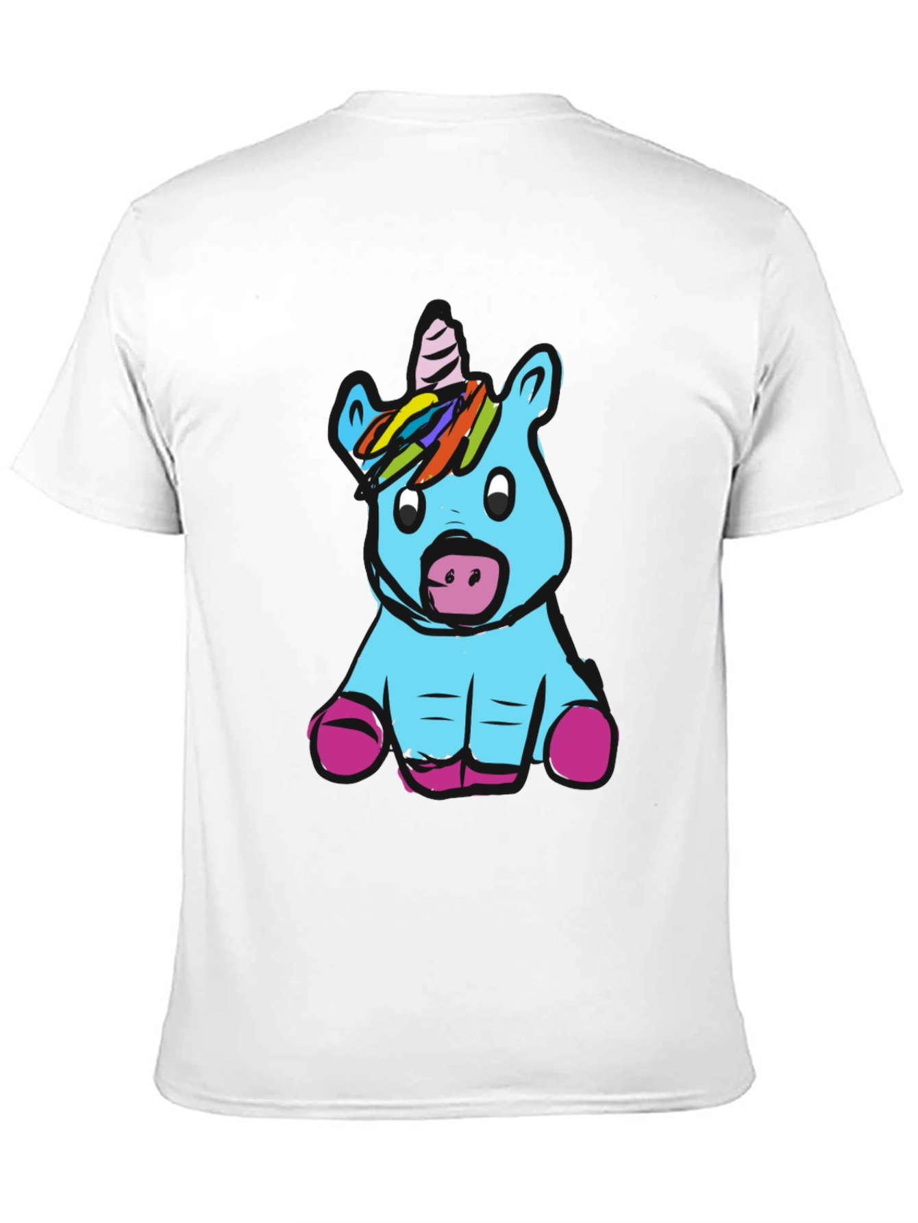 Unicorn Graphic Black T-Shirt