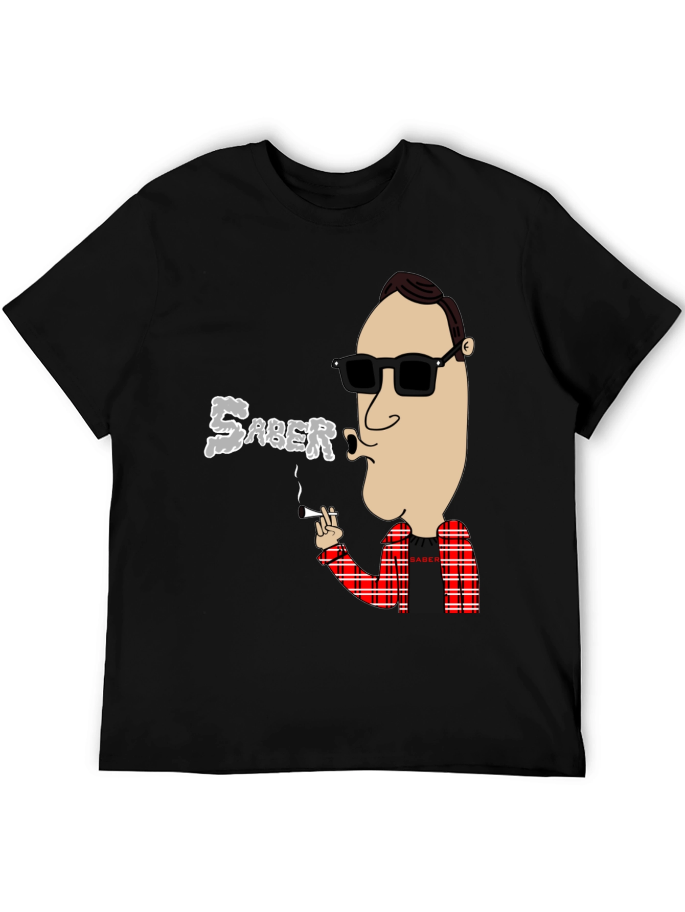 Saber Smoking Cartoon T-Shirt