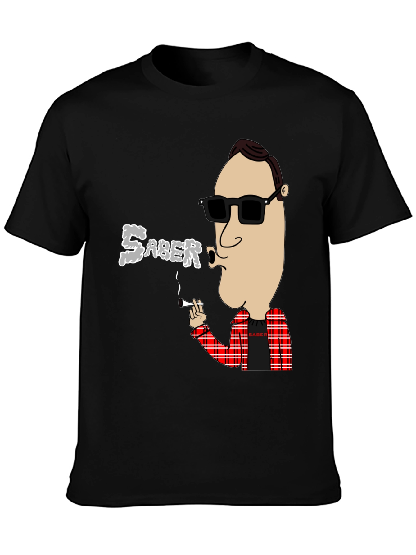 Saber Smoking Cartoon T-Shirt