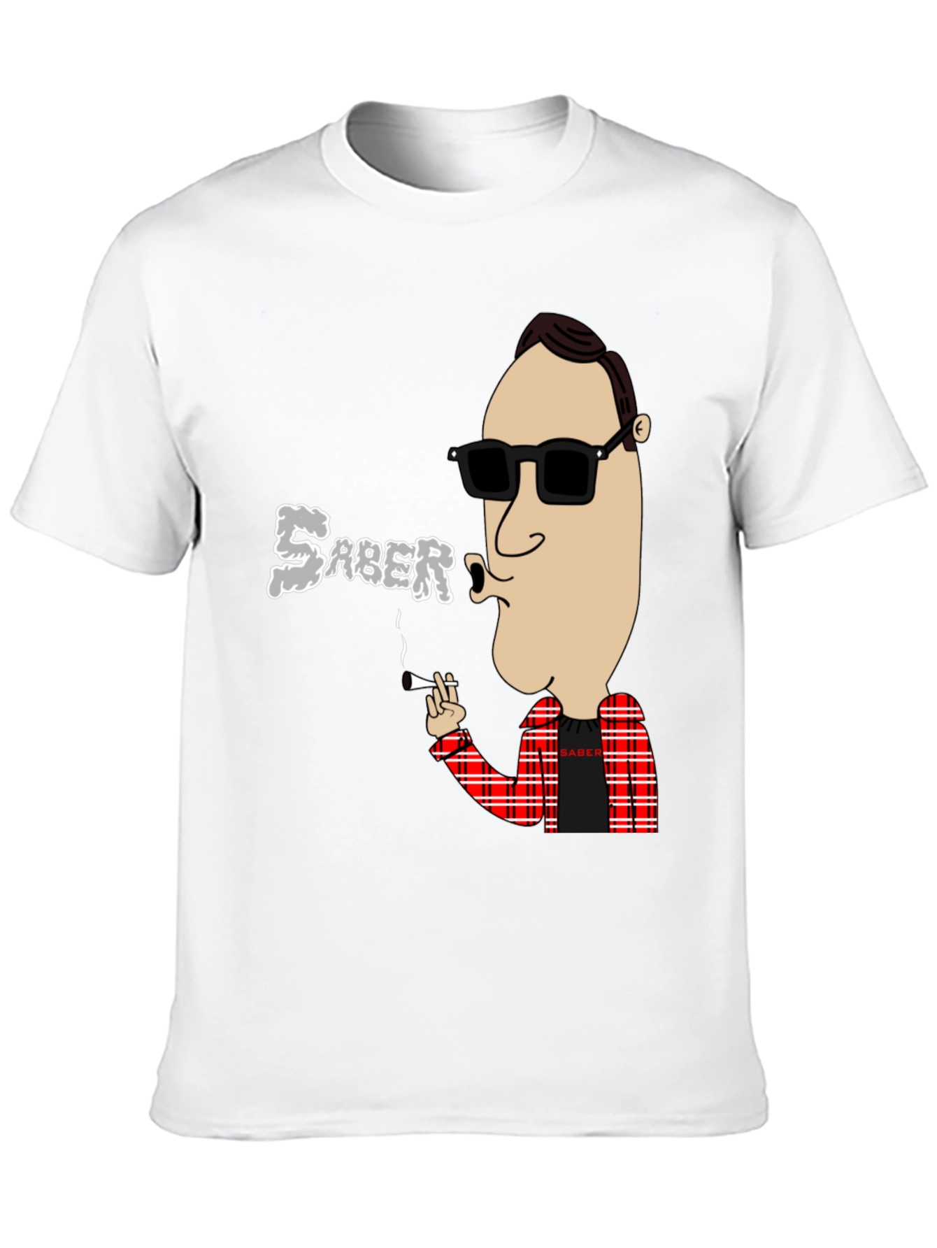 Saber Smoking Cartoon T-Shirt