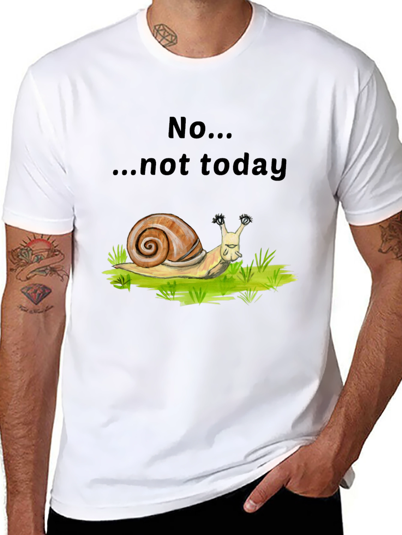 Snail Not Today Graphic T-Shirt