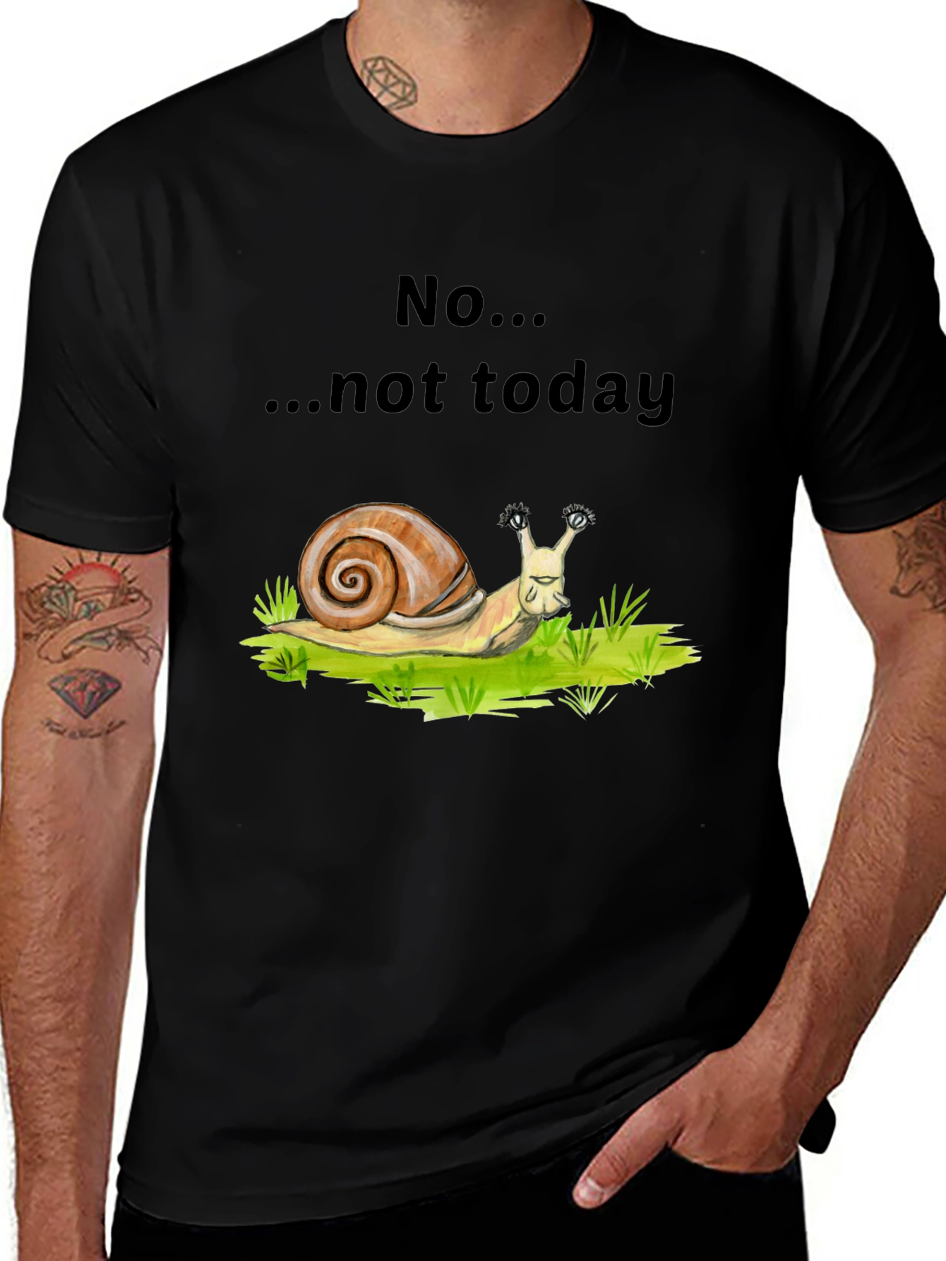 Snail Not Today Graphic T-Shirt