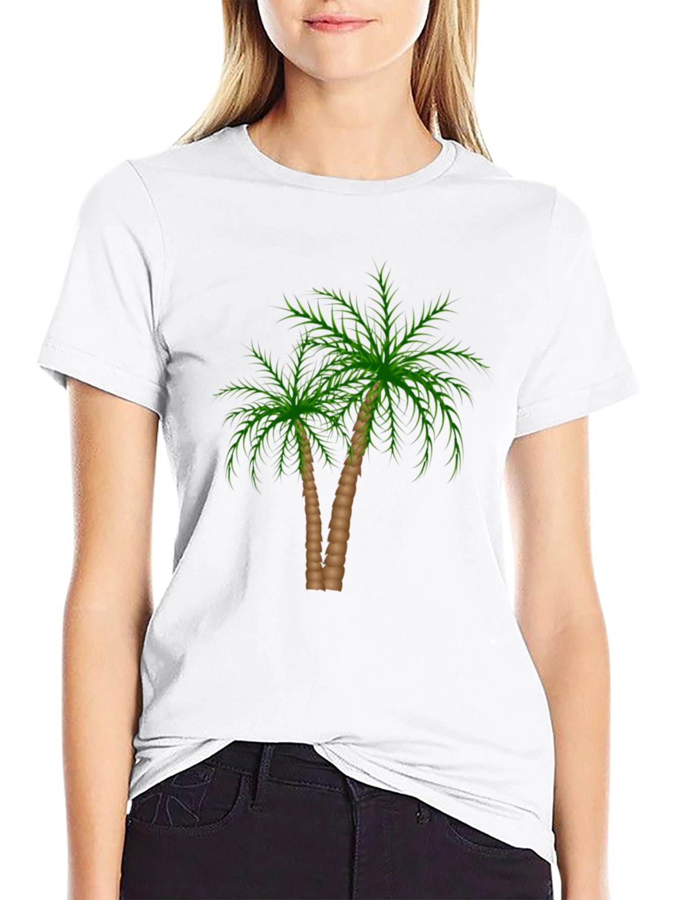 Palm Tree Graphic Black T-Shirt