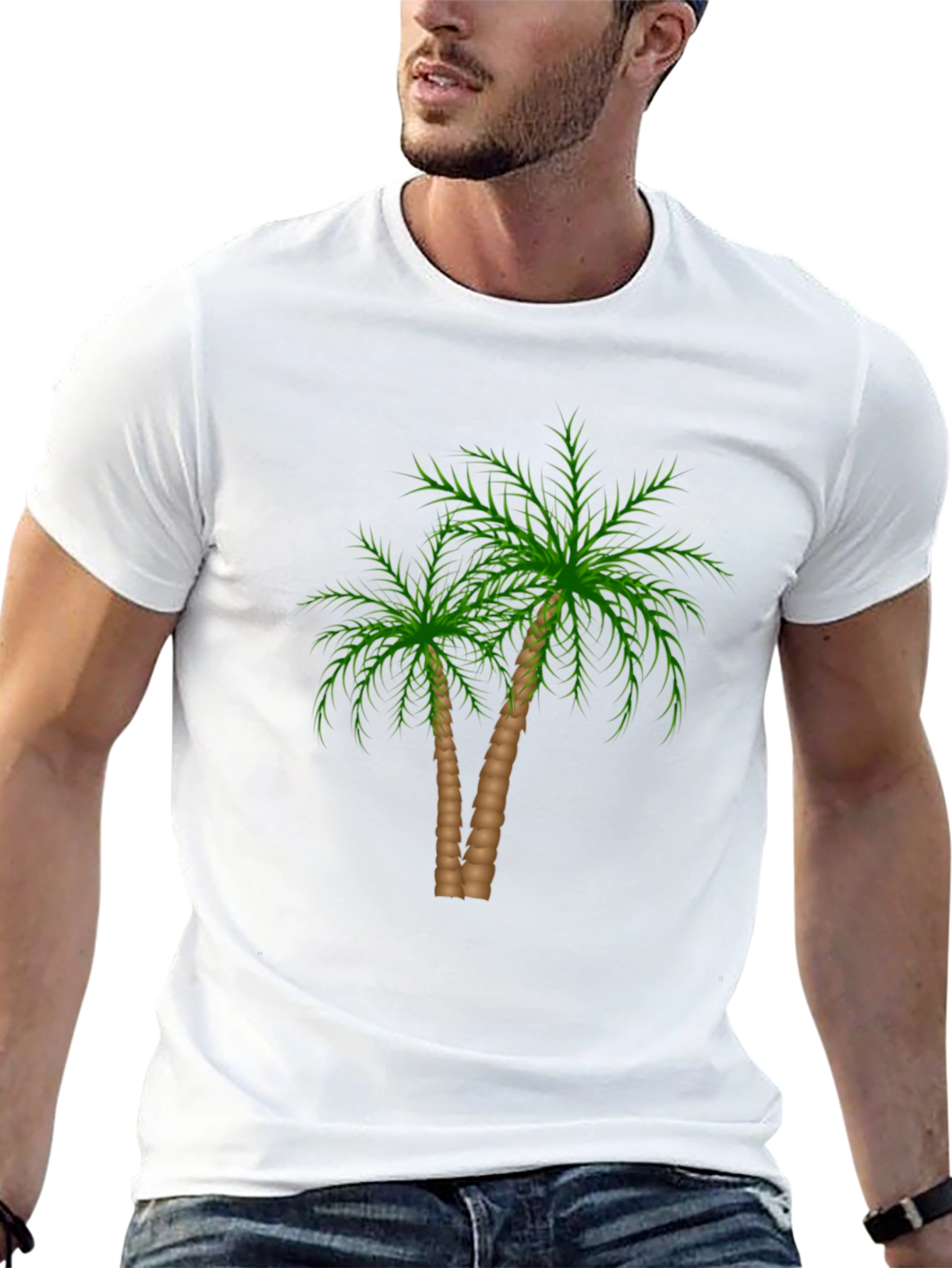 Palm Tree Graphic Black T-Shirt
