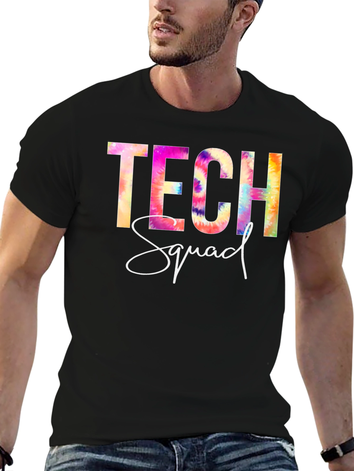 Tech Squad Tie-Dye Graphic T-Shirt