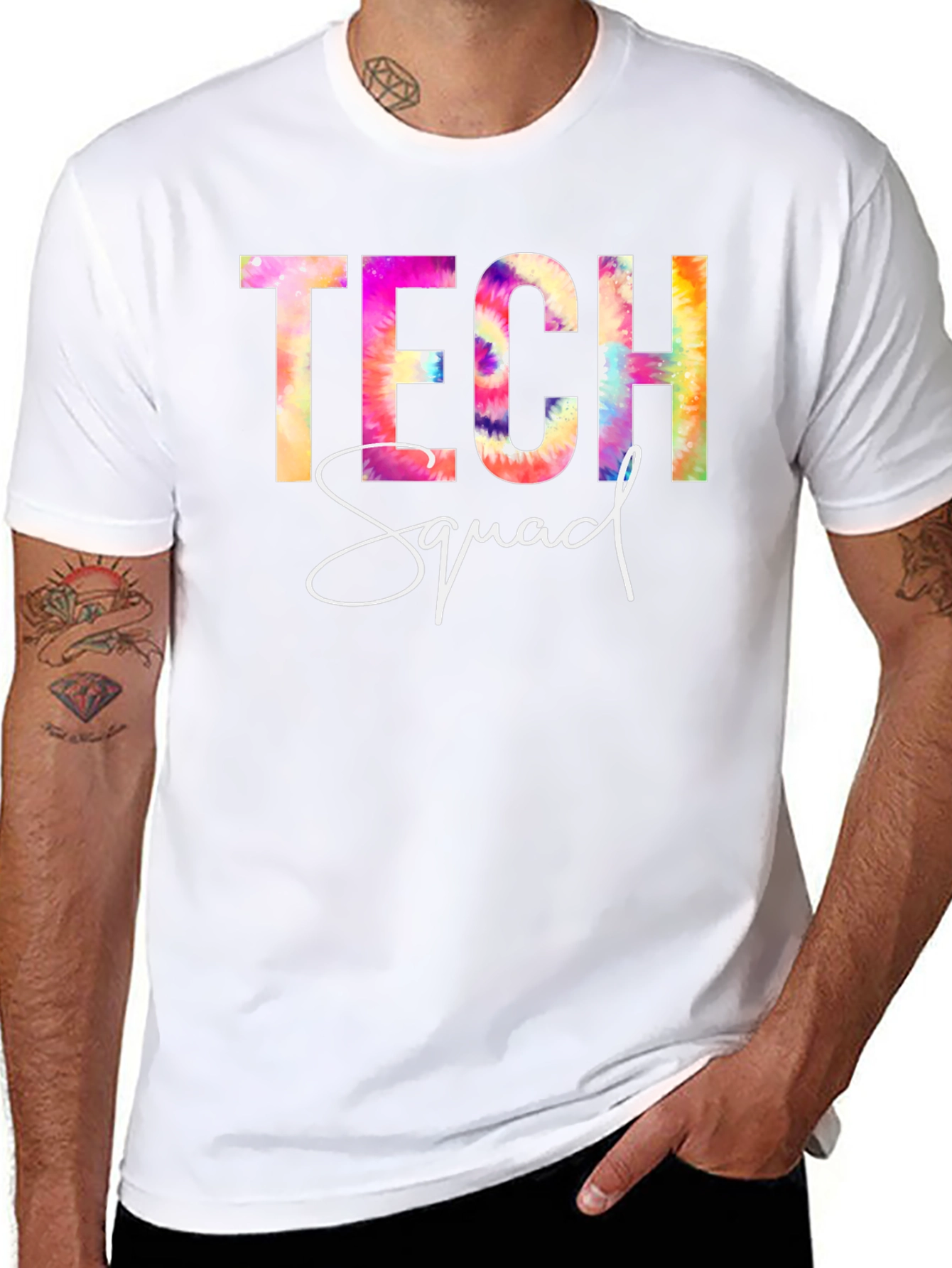 Tech Squad Tie-Dye Graphic T-Shirt