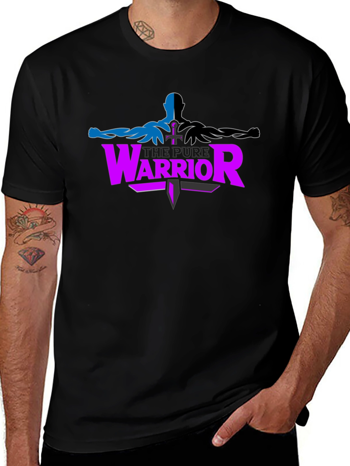 Pure Warrior Graphic Tee - Black