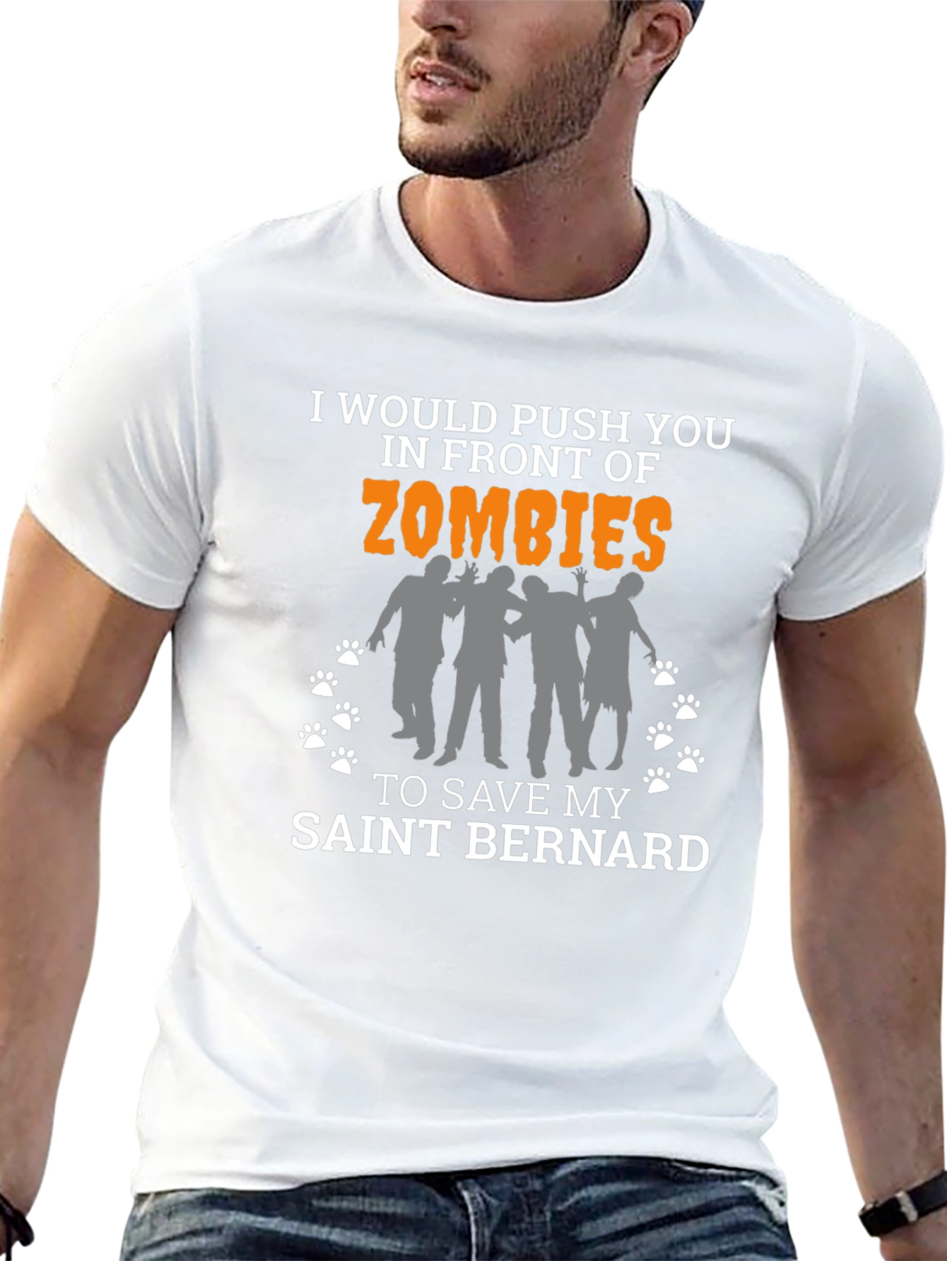 Zombie Saint Bernard Lover T-Shirt